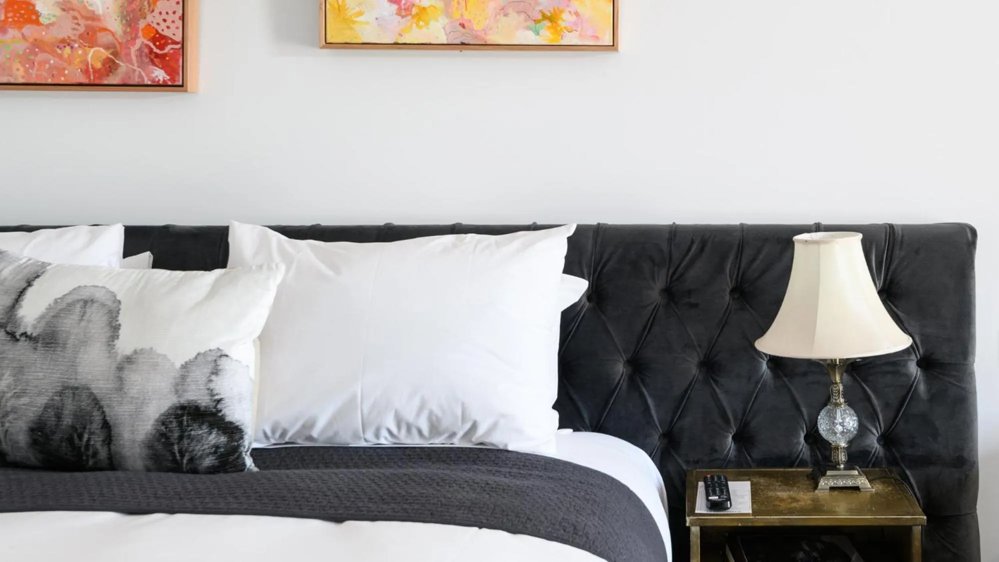 Bed in Daylesford Art Motel