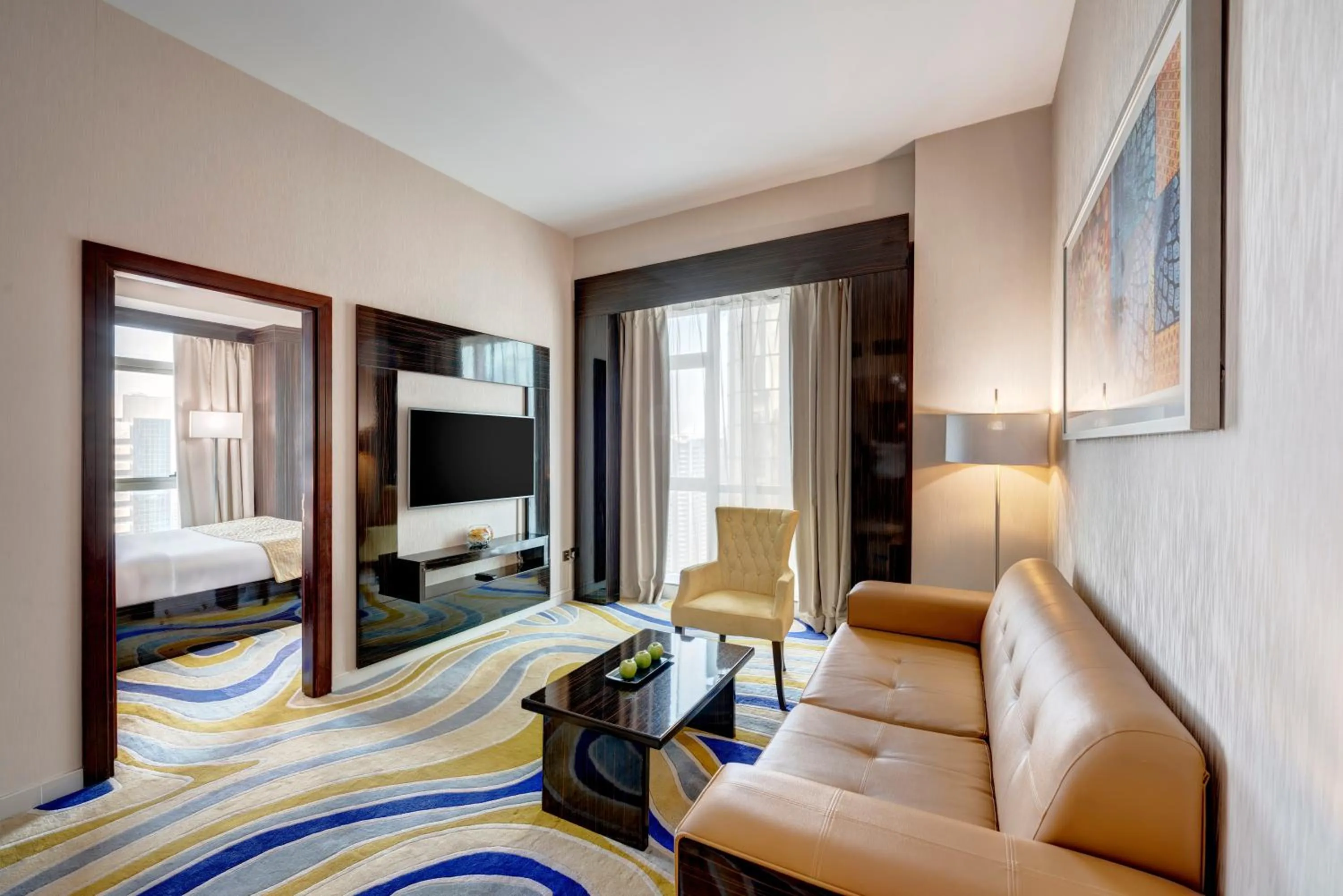 Living room, Bed in Gevora Hotel