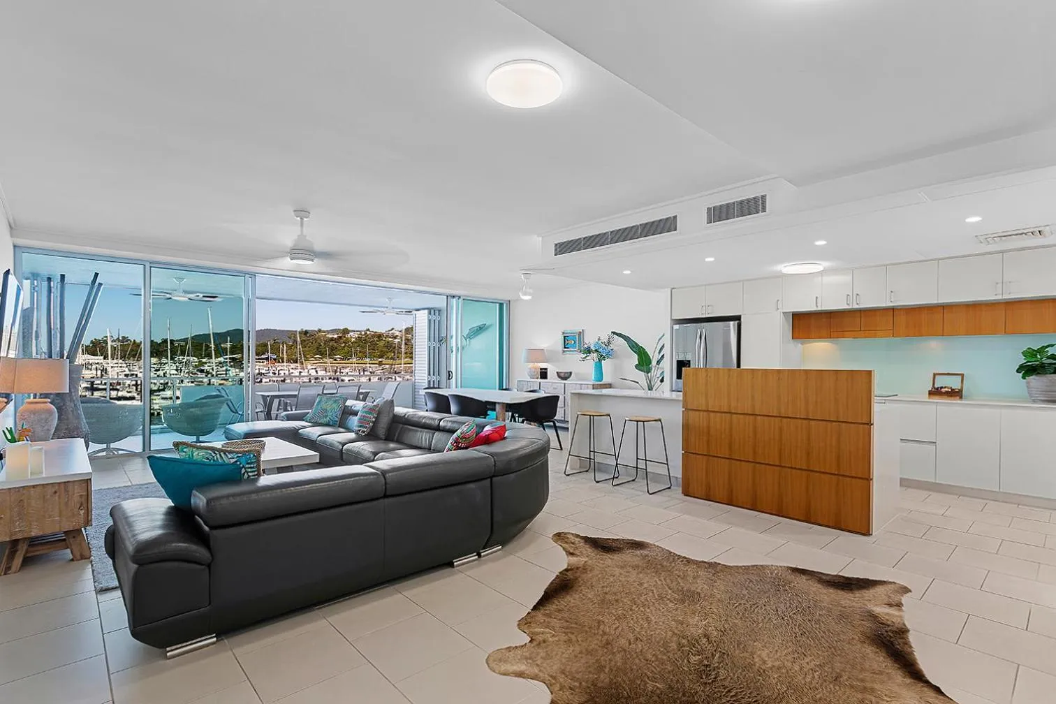 Living room in Peninsula Airlie Beach