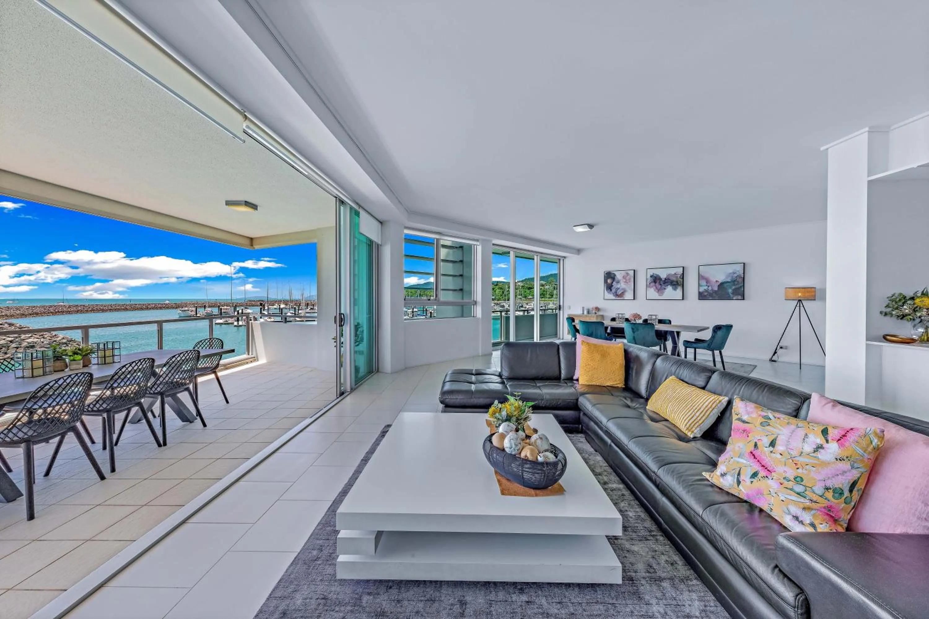 Living room in Peninsula Airlie Beach