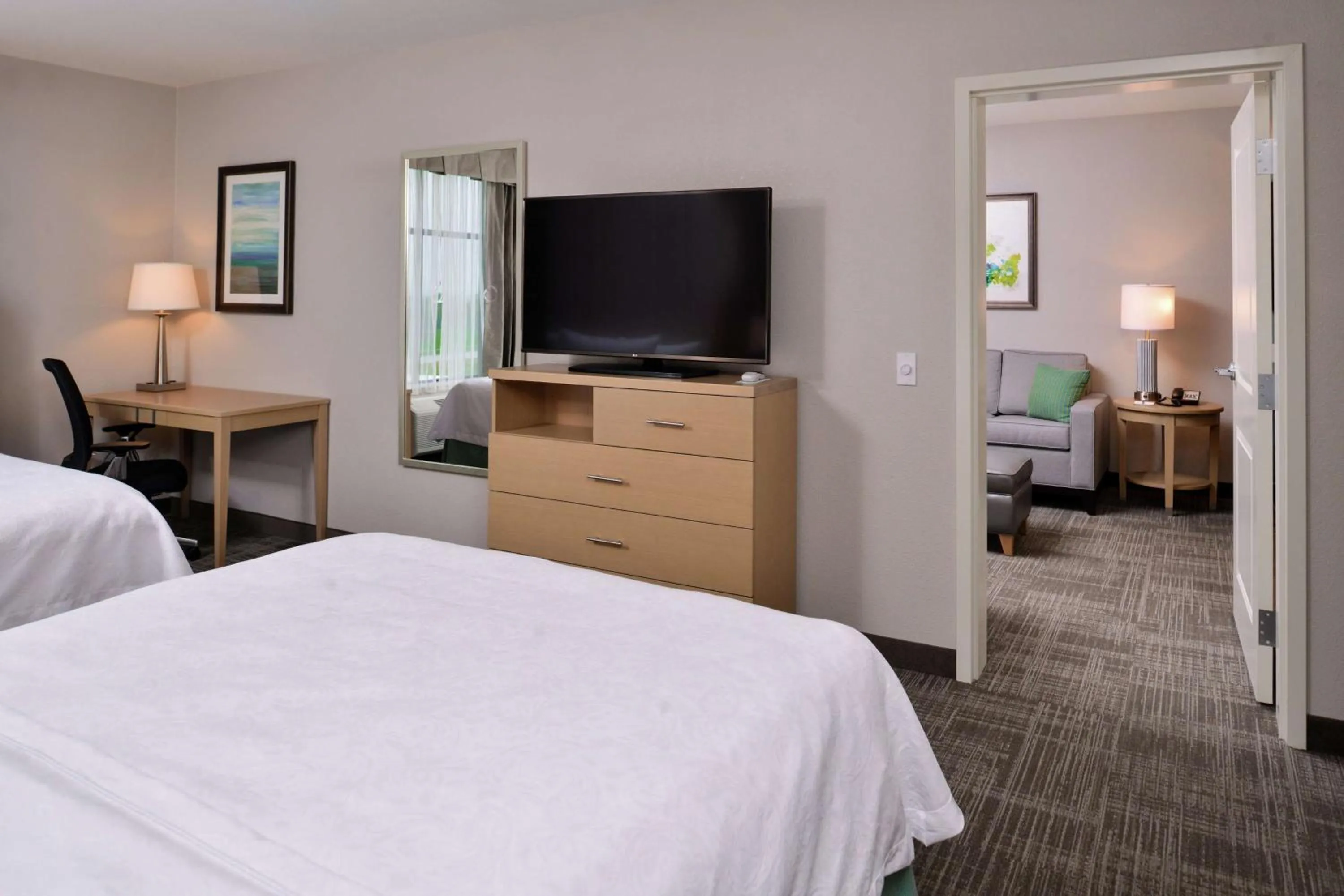 Bedroom, Bed in Homewood Suites Des Moines Airport