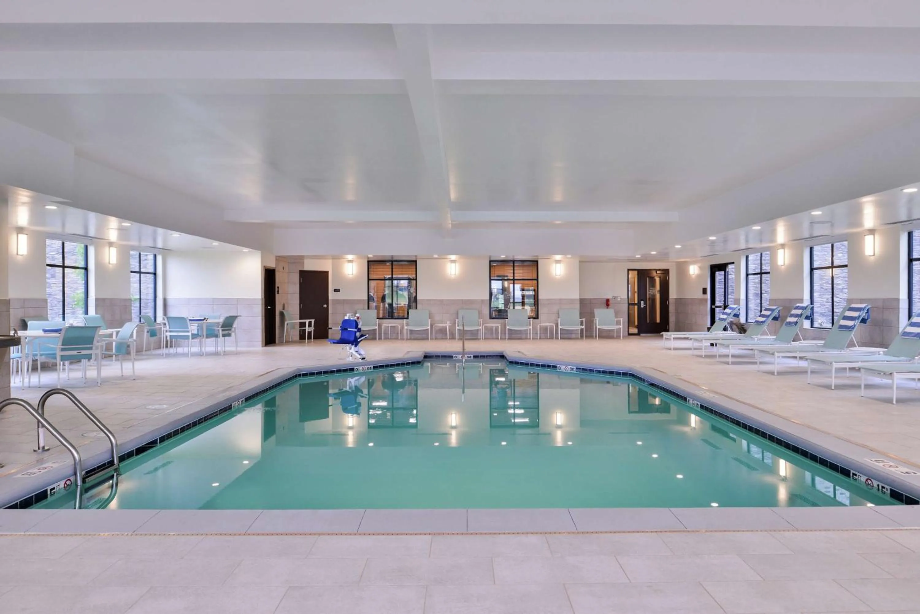 Pool view in Homewood Suites Des Moines Airport