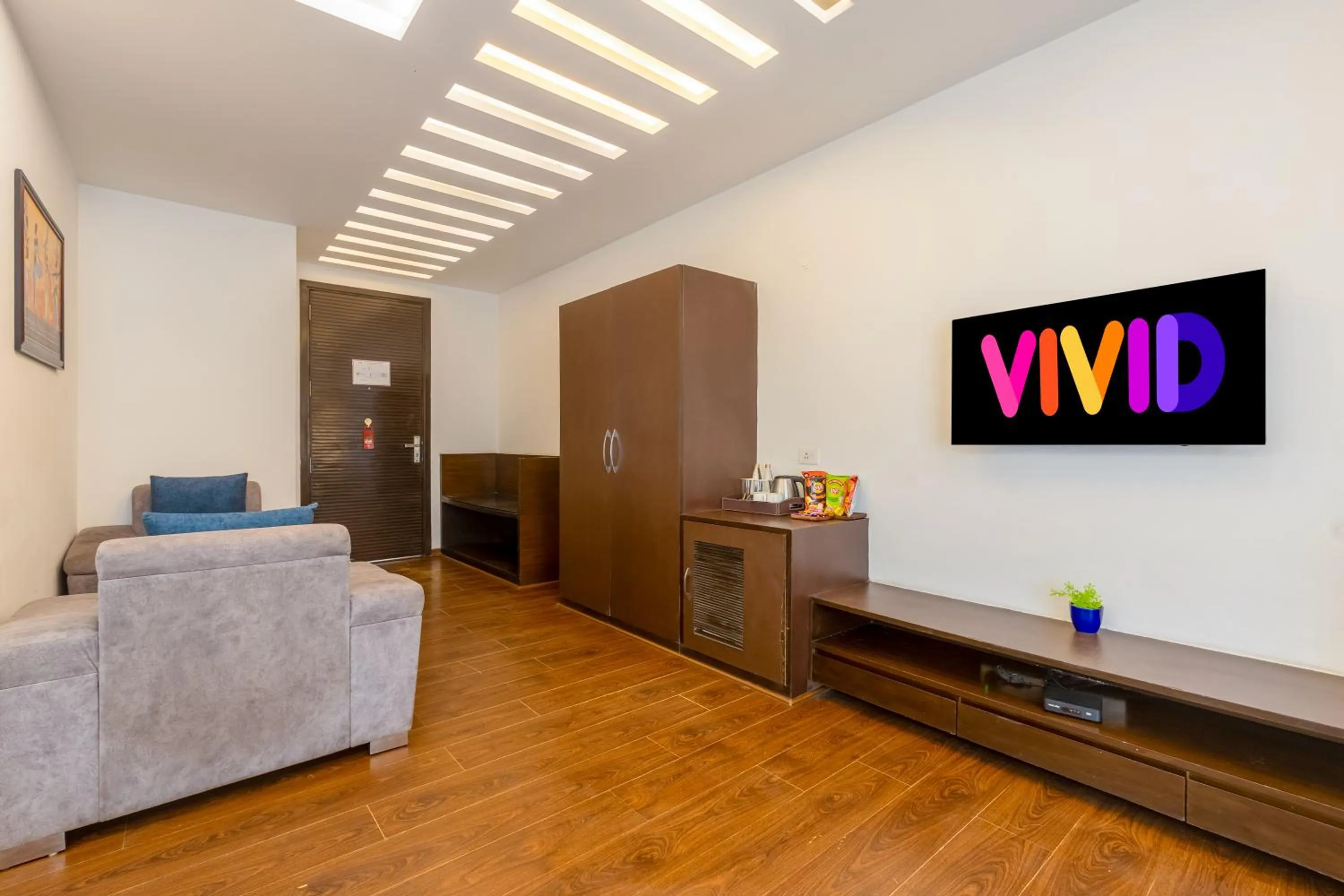 Seating area in Vivid Boutique Hotel, Medanta, Gurugram