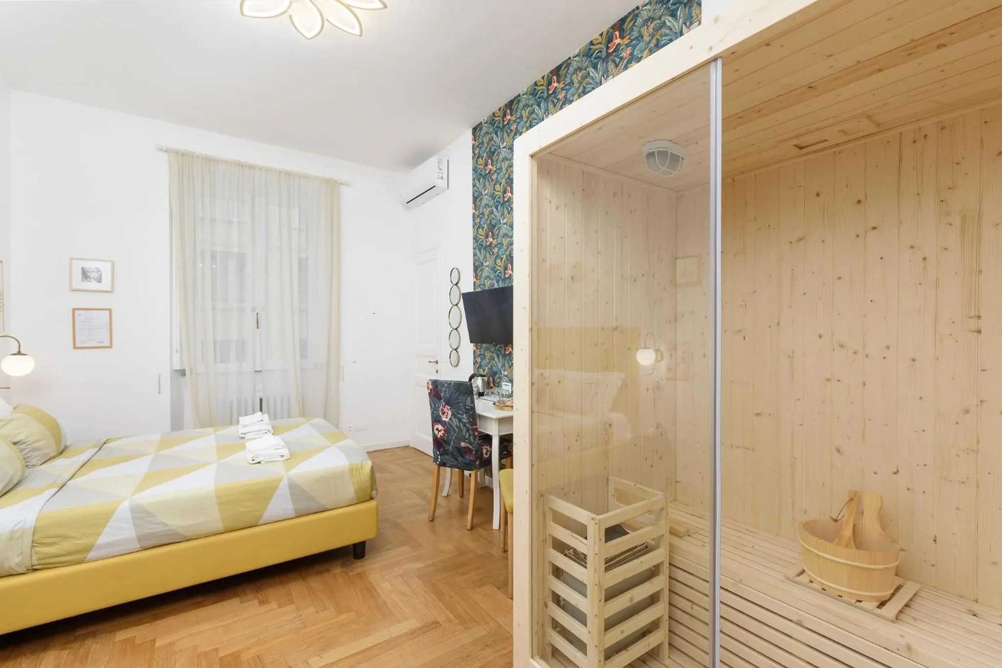 Sauna, Bed in Maison Vantaggio