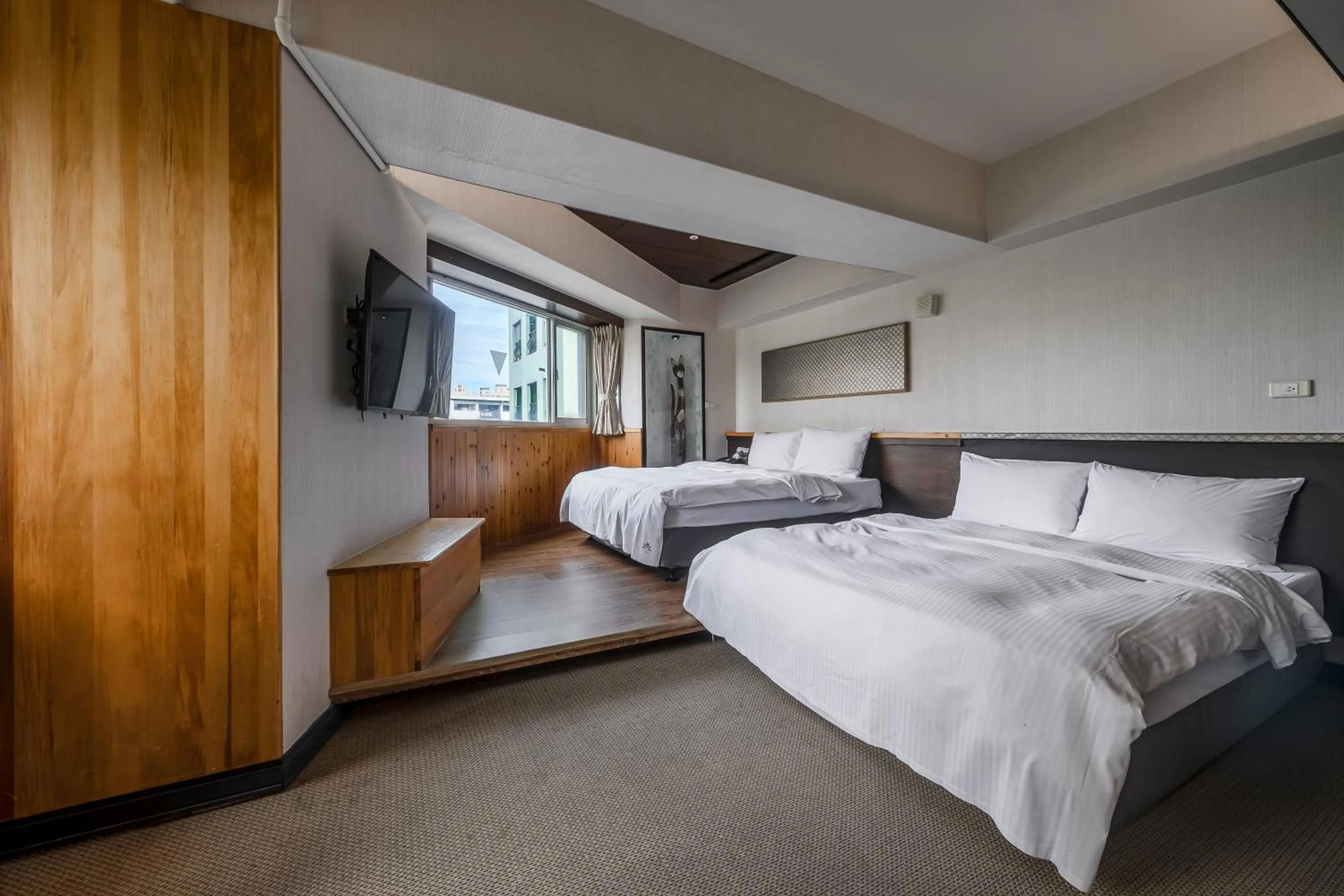 Bed in CHECK inn Express Taichung Fengchia