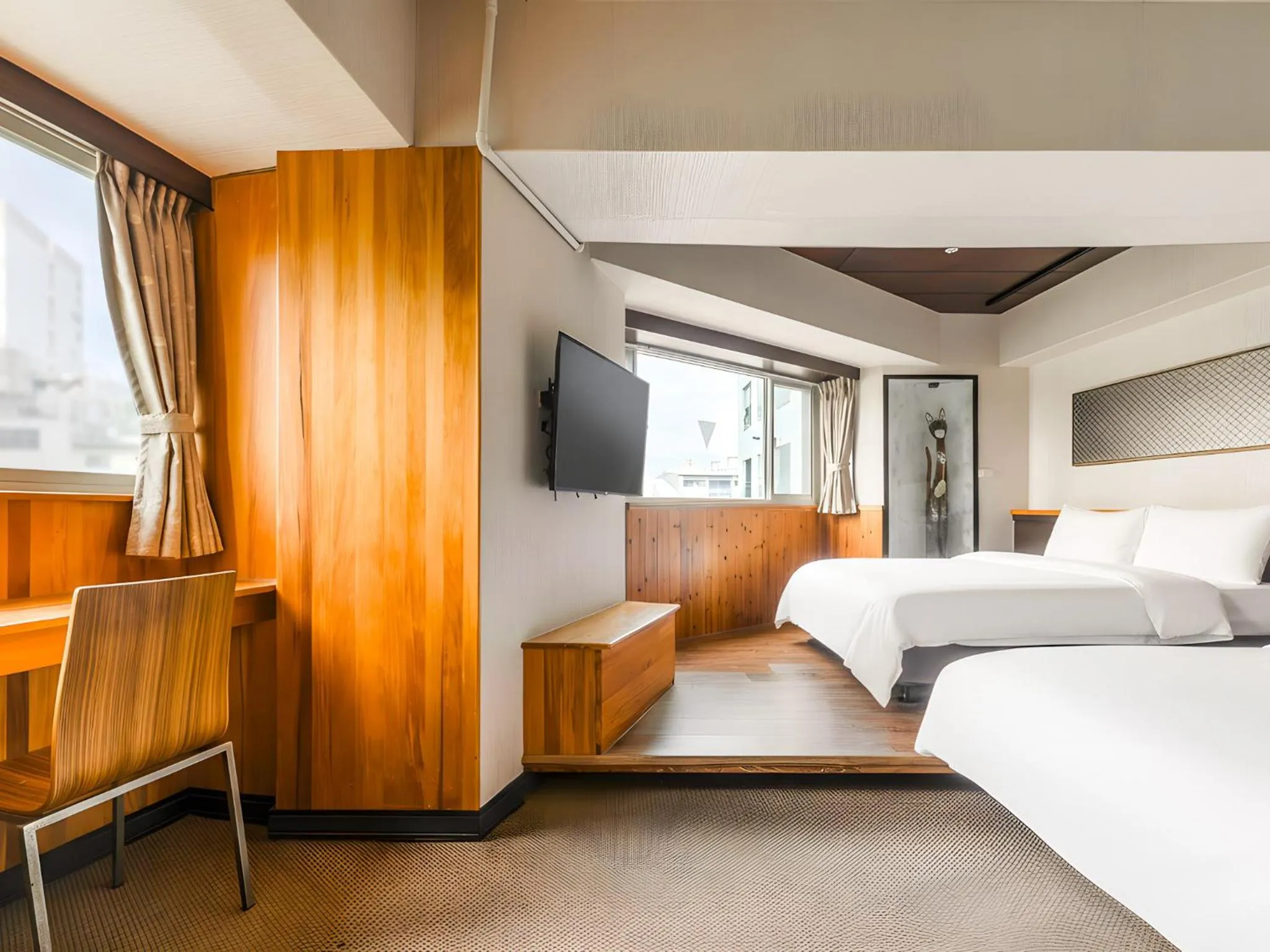 Photo of the whole room, Bed in CHECK inn Express Taichung Fengchia