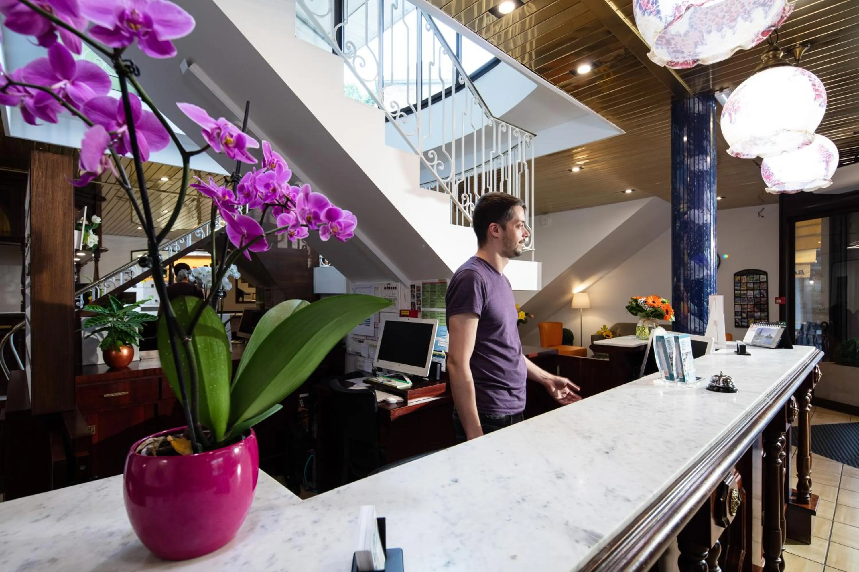 Lobby or reception in Hôtel Hélianthe