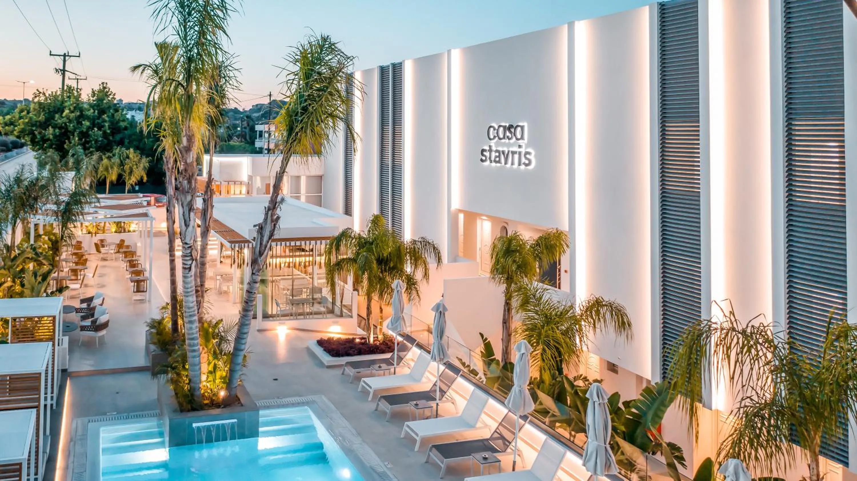 Pool view in CasaStavris - Aparts & Pool Suites