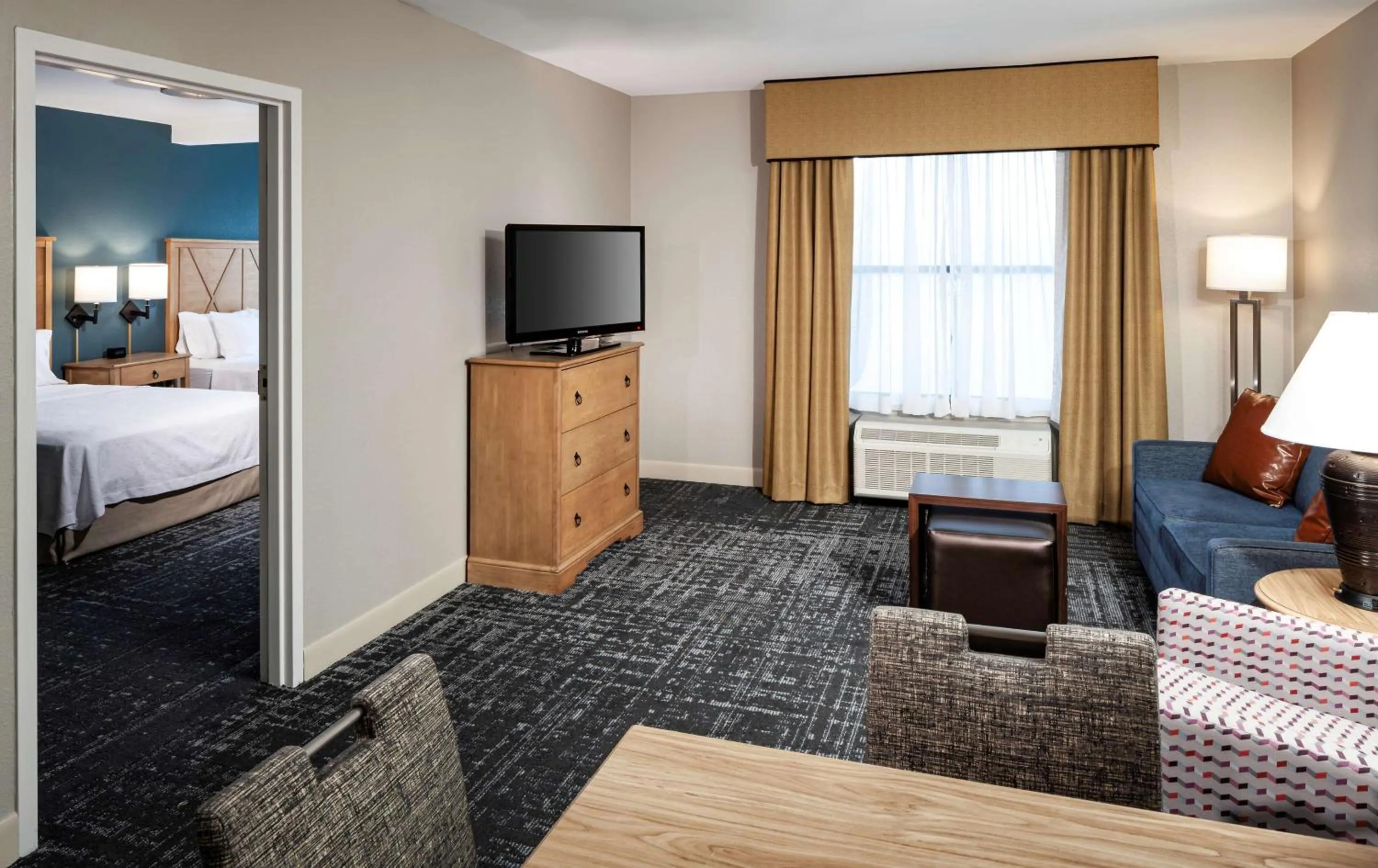 Living room, Bed in Homewood Suites by Hilton Austin/Round Rock