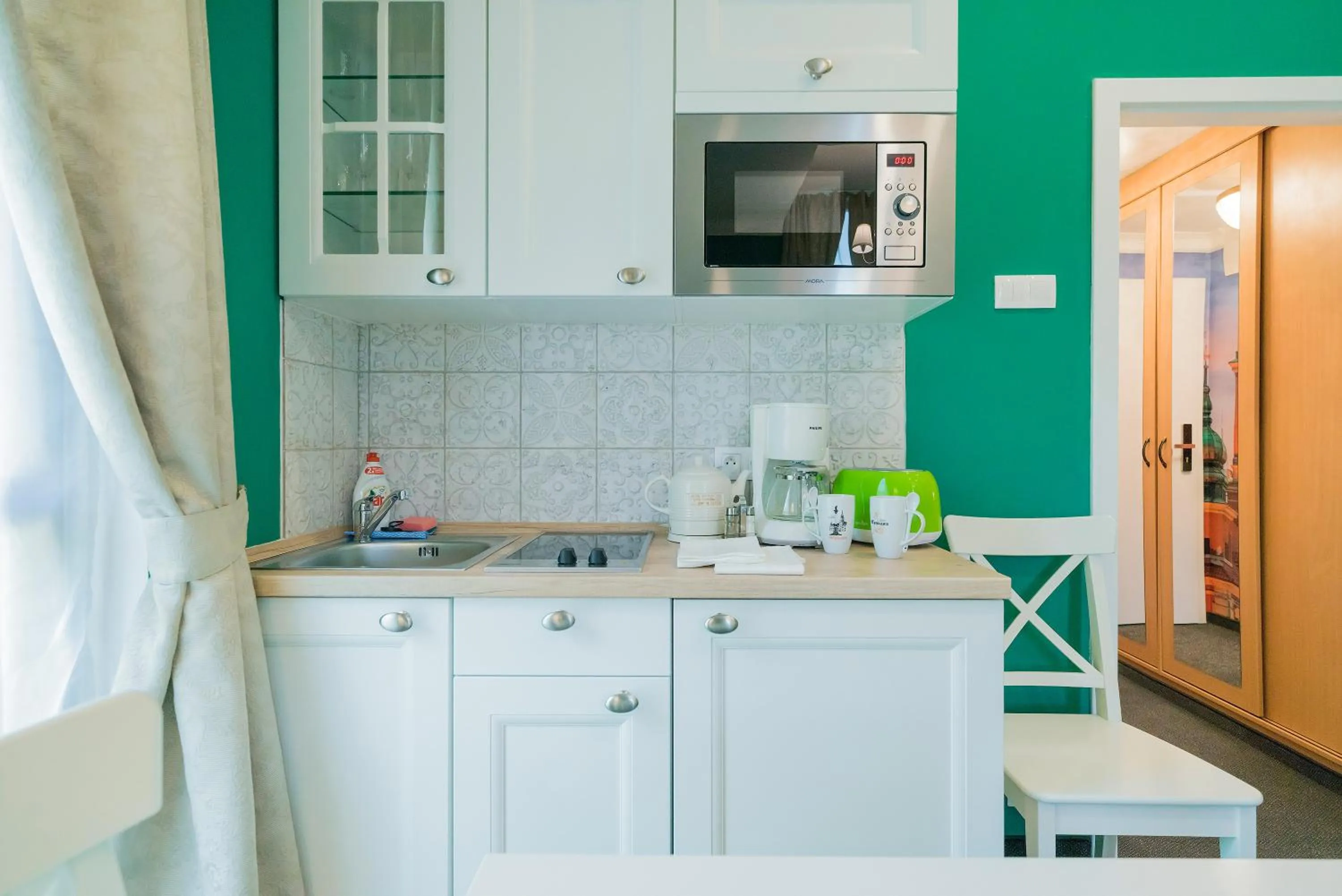 kitchen in Revelton Studios Františkovy Lázně