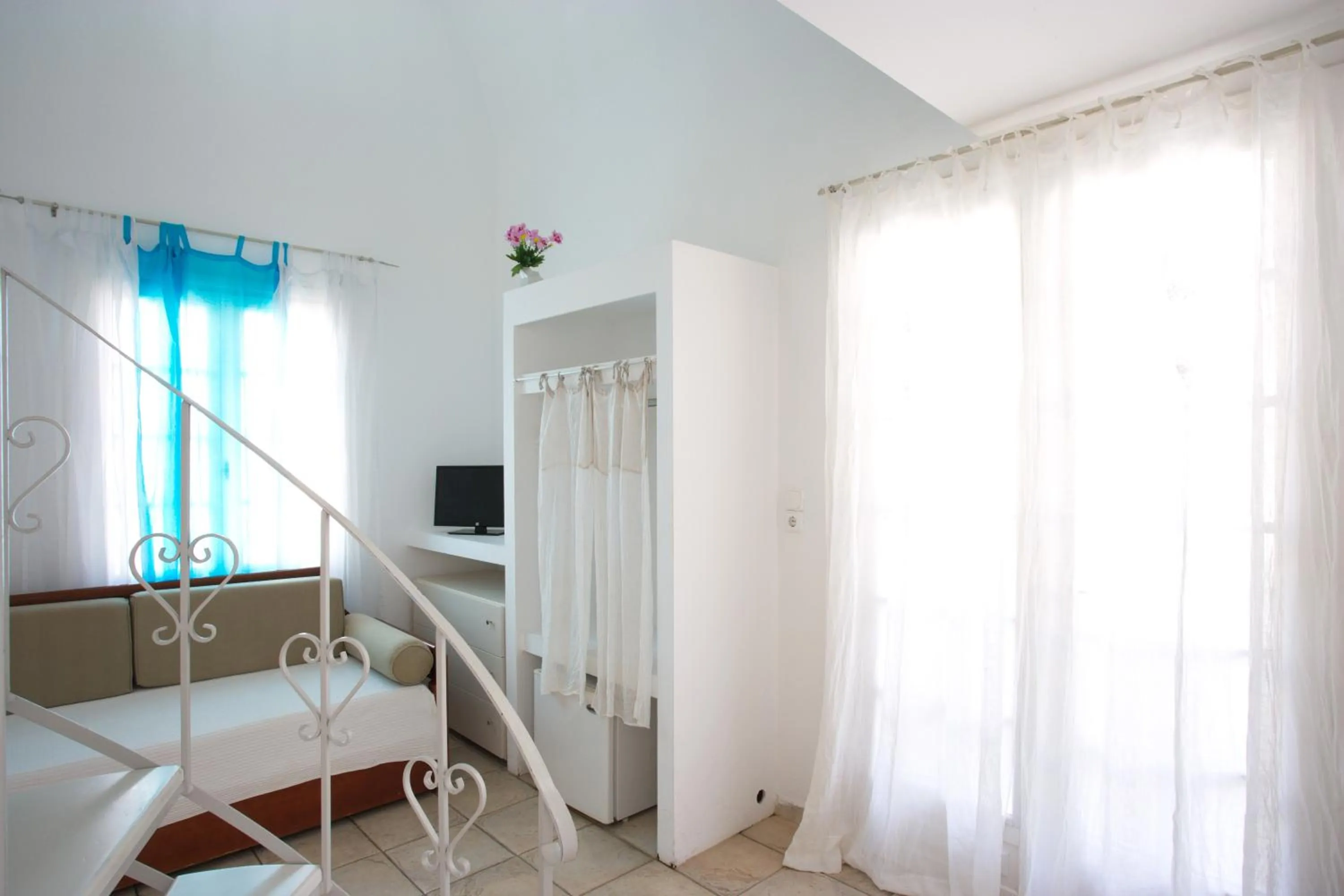 Living room in LavaRock Santorini