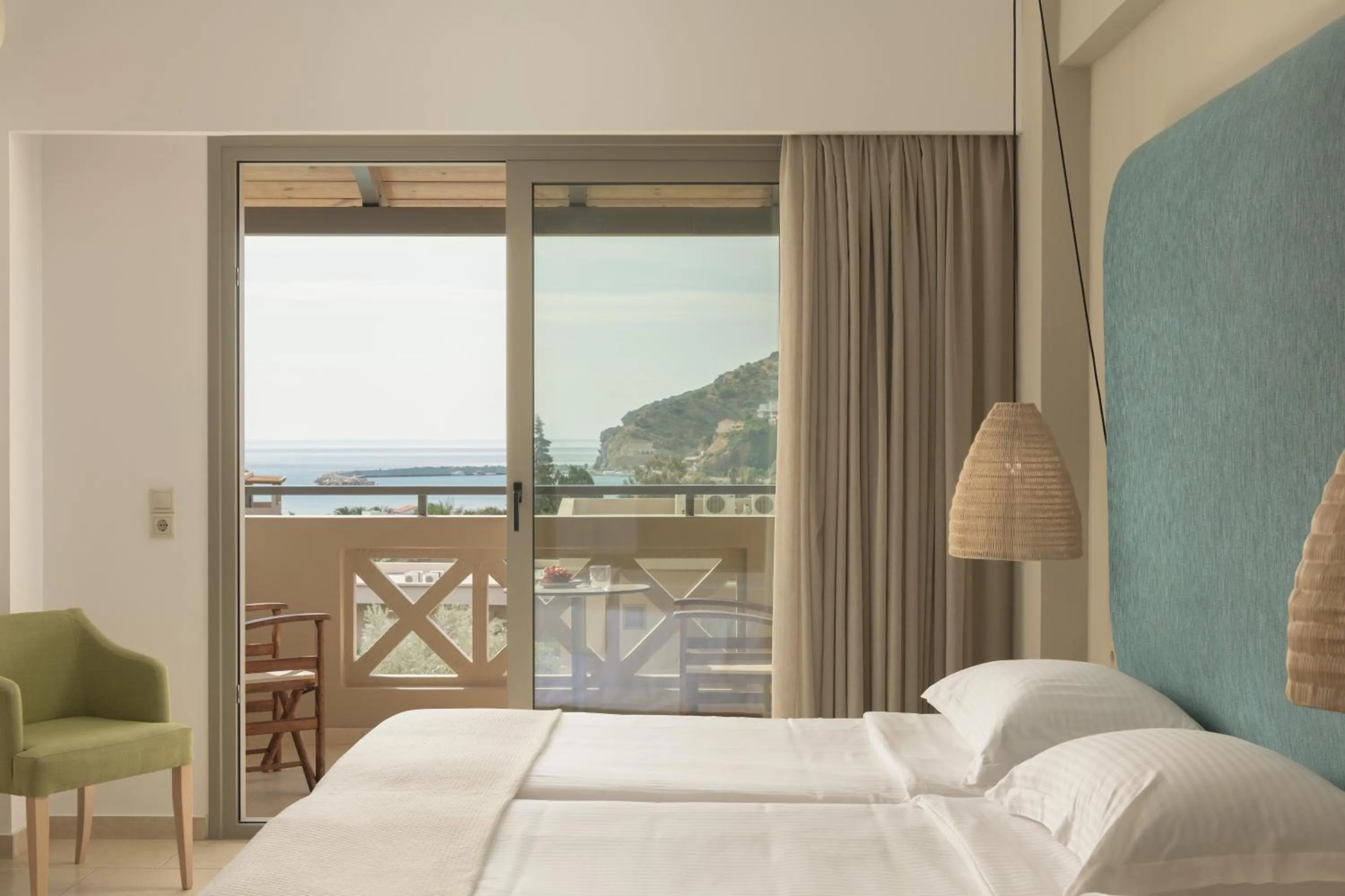 Balcony/Terrace, Bed in Paralos Irini Mare