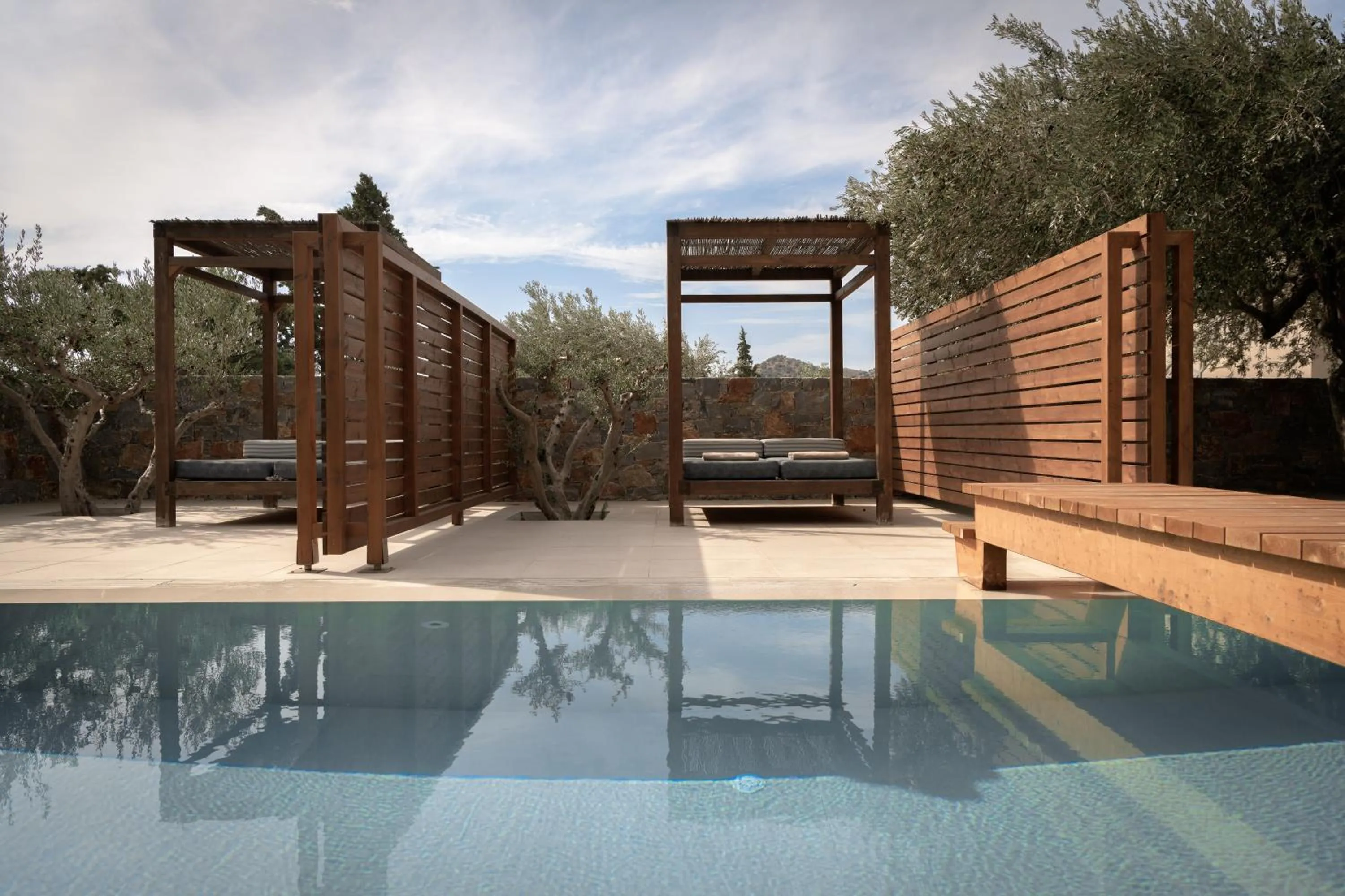 Pool view in Paralos Irini Mare