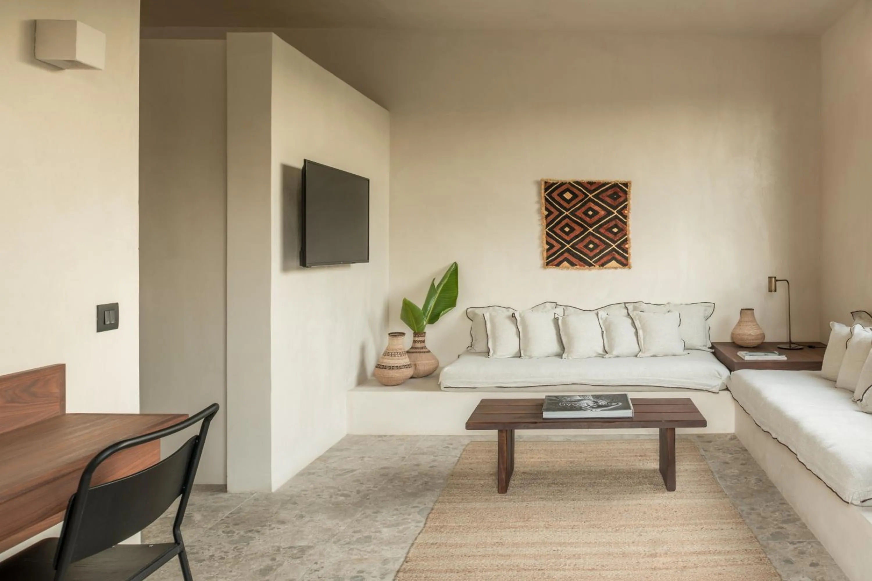 Living room, Bed in Lindos Aqua Terra