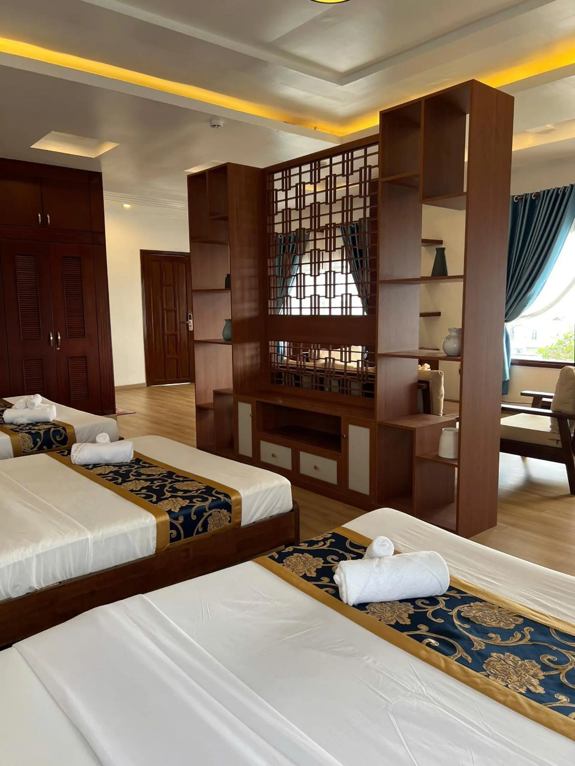 Bed in Thanh Dat Resort