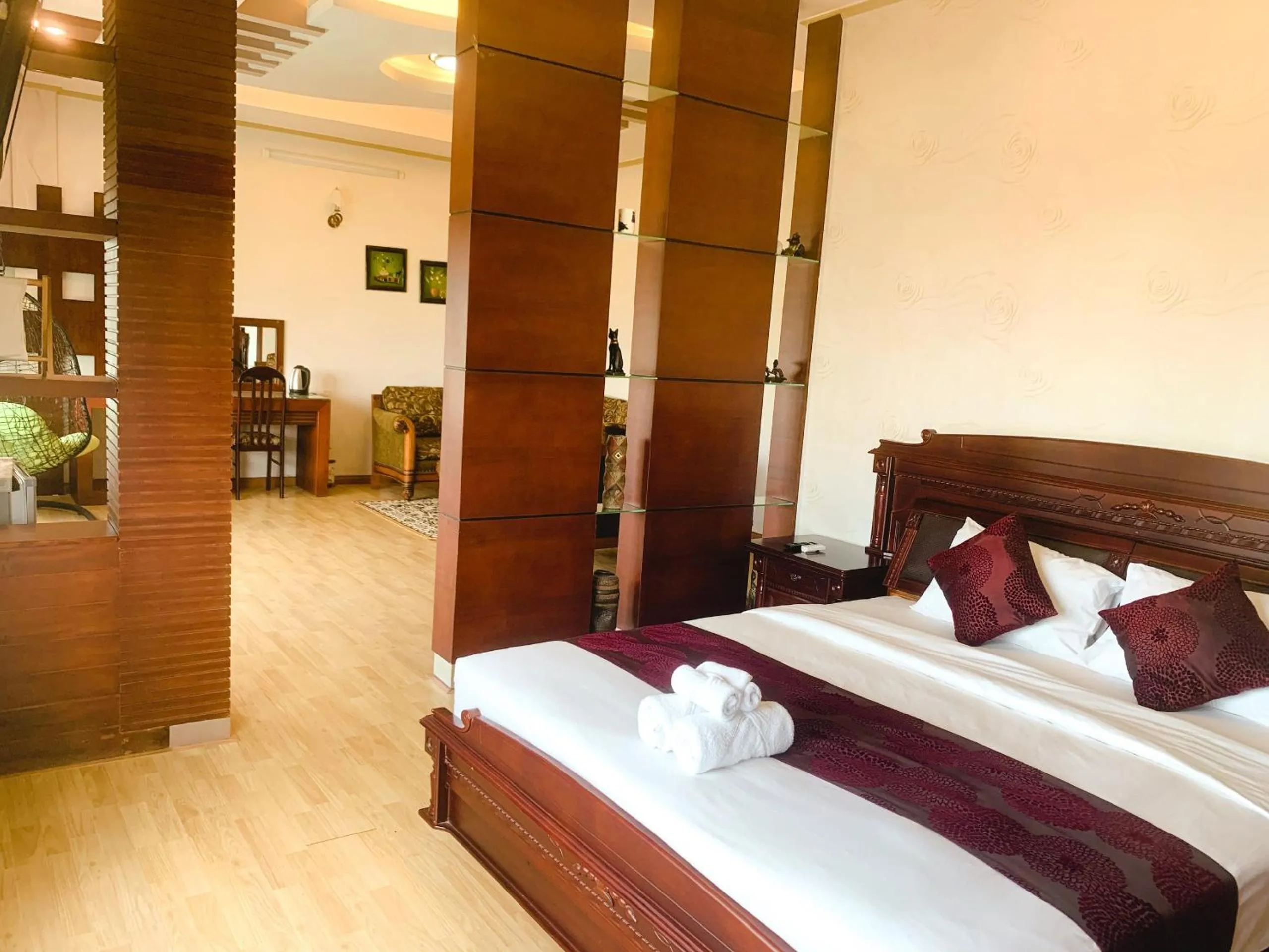 Bed in Thanh Dat Resort