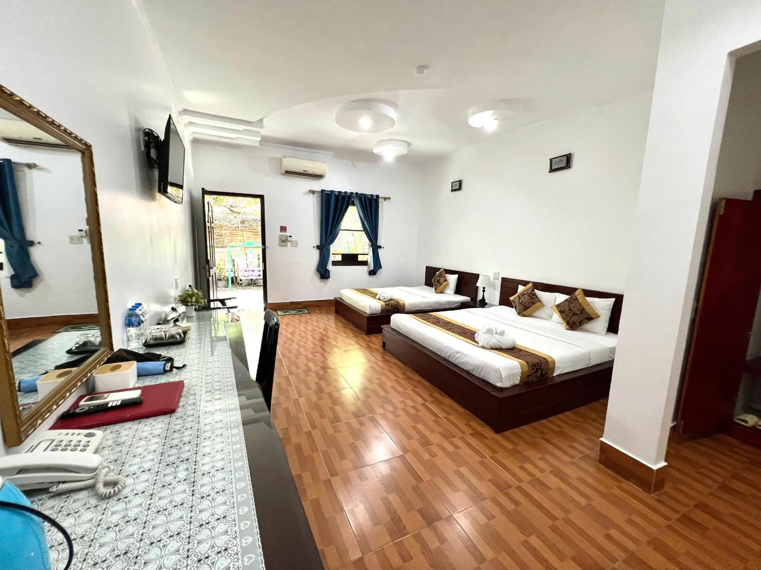 Bed in Thanh Dat Resort