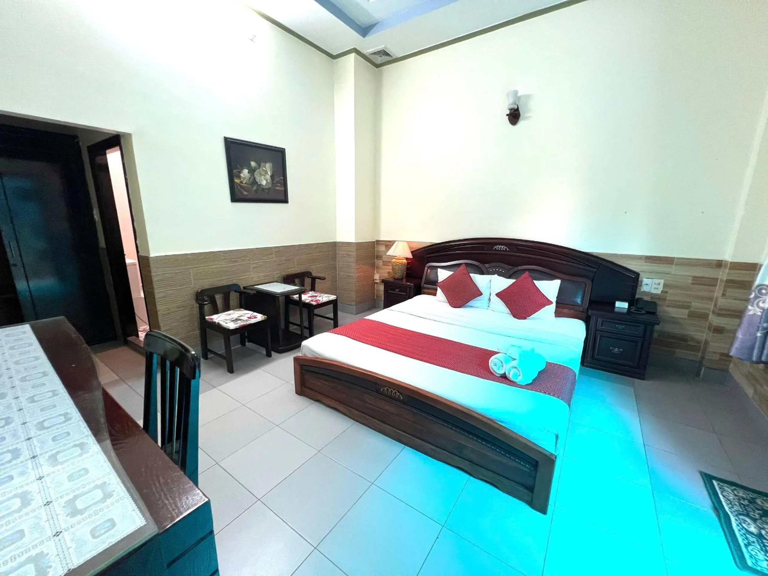 Bed in Thanh Dat Resort