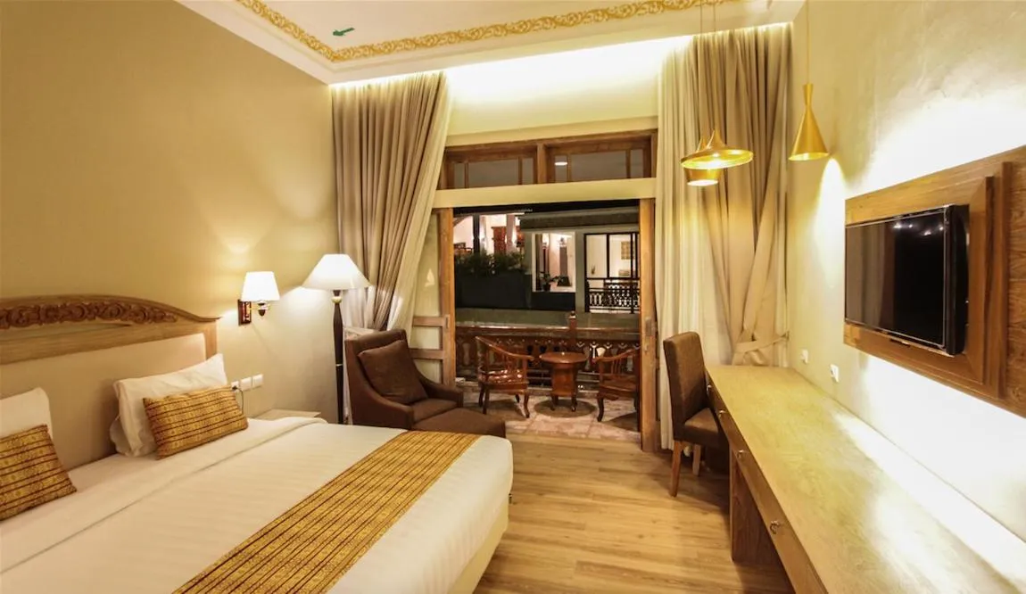 TV and multimedia, Bed in Ndalem Nuriyyat Villa, Spa & Skin Care