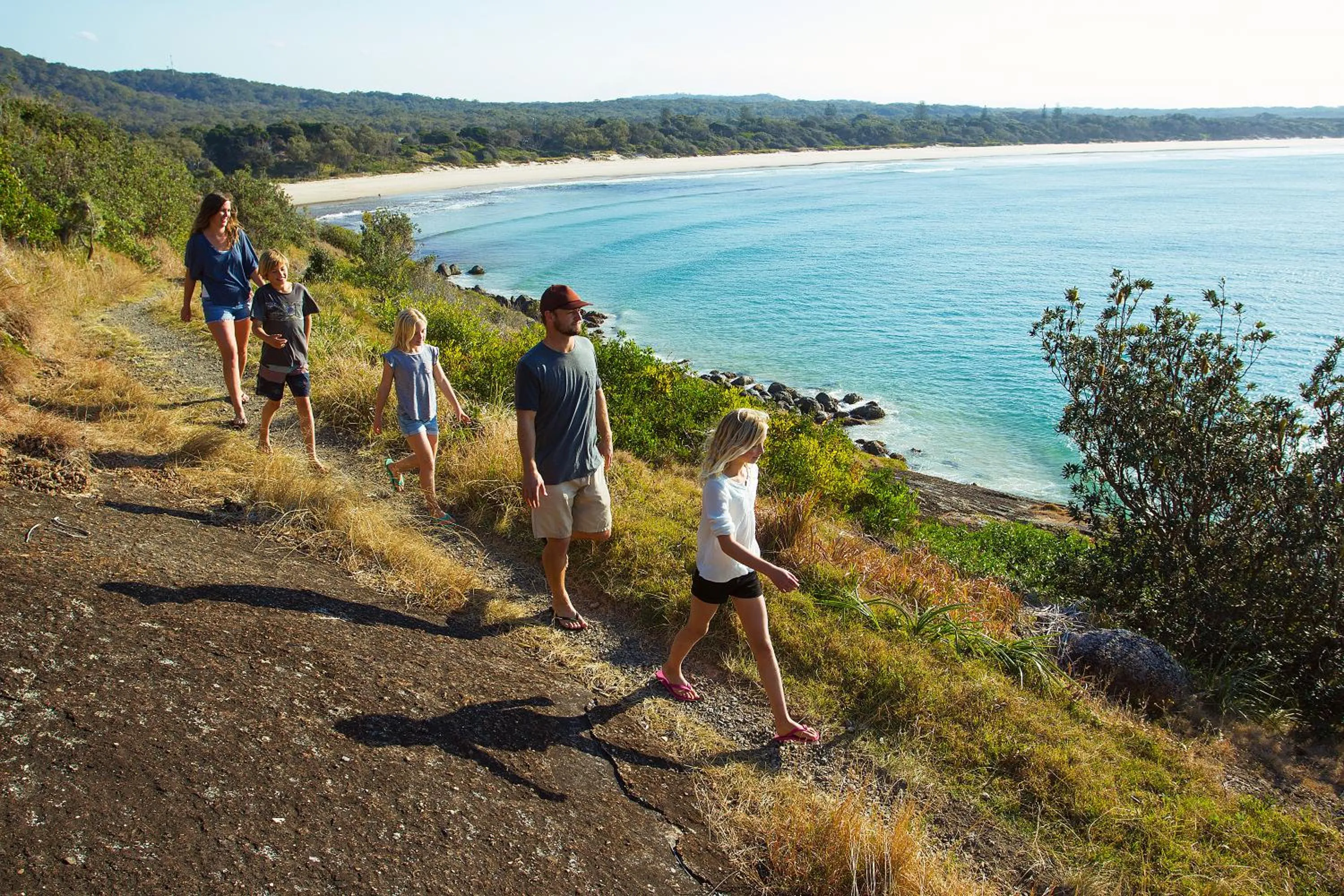 Family in Hat Head Holiday Park
