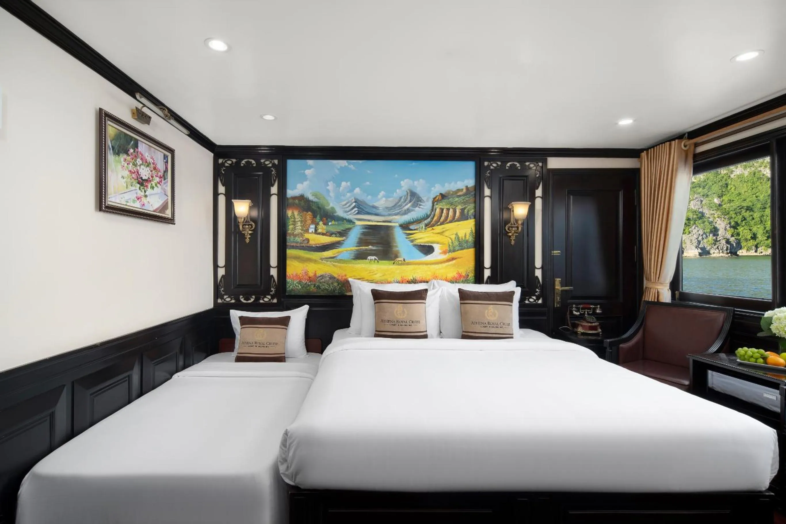 Bedroom, Bed in Athena Royal Cruise - Luxury in Halong Bay