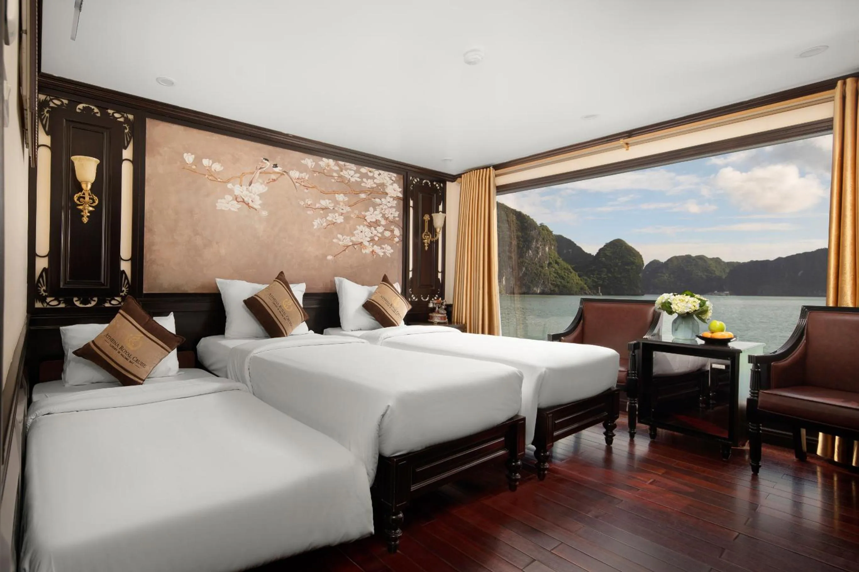 Bedroom, Bed in Athena Royal Cruise - Luxury in Halong Bay