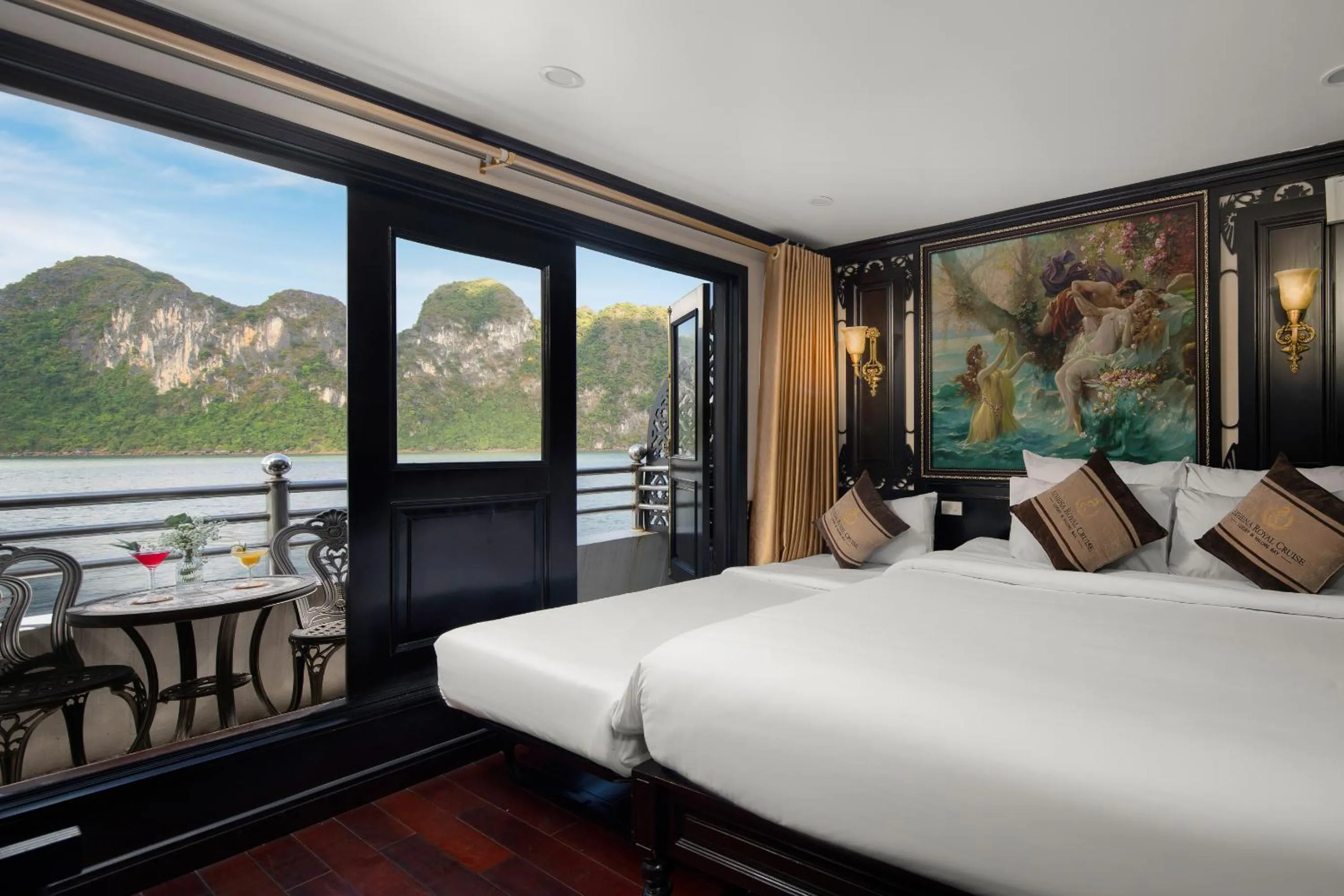 Bedroom, Bed in Athena Royal Cruise - Luxury in Halong Bay