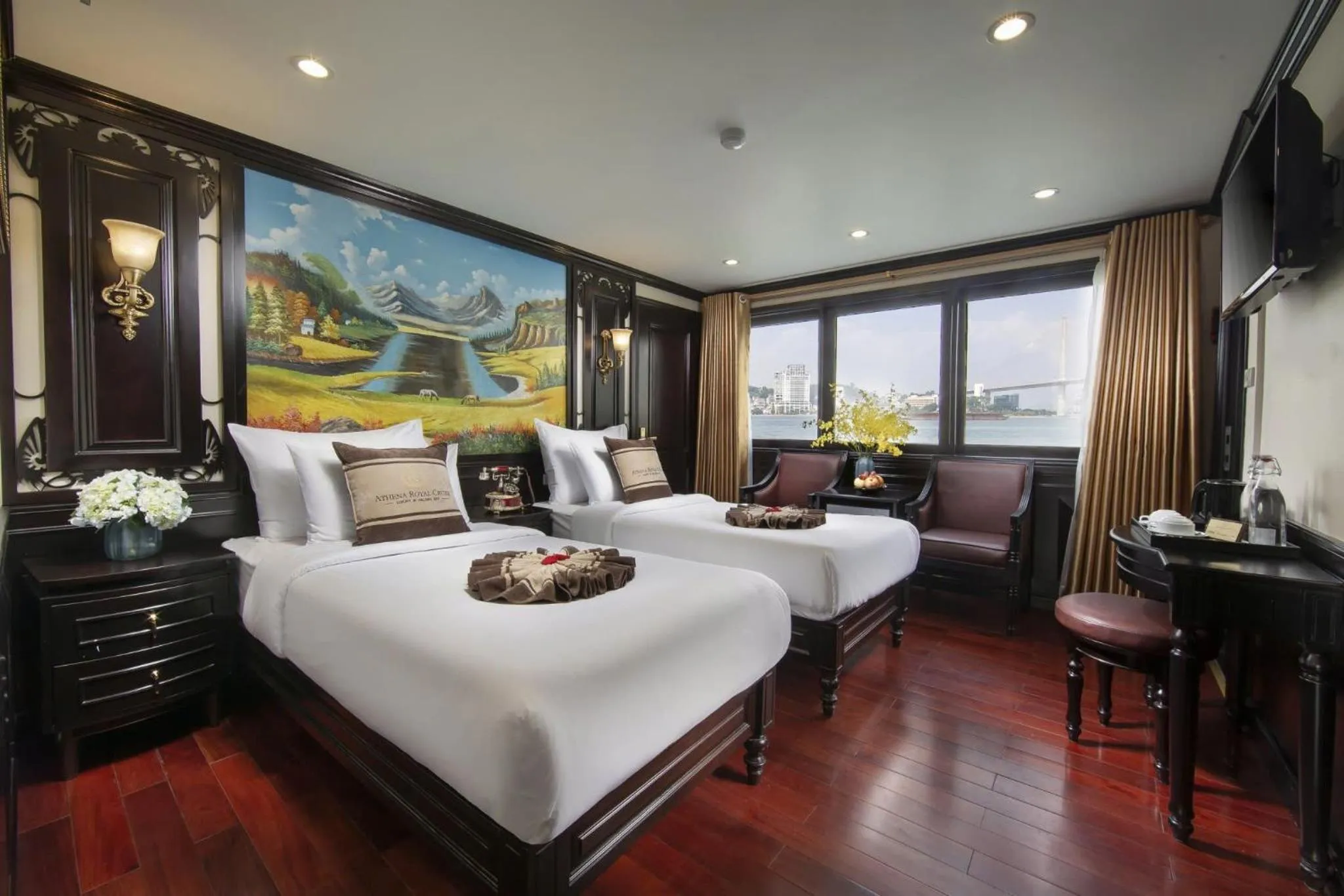 Bedroom, Bed in Athena Royal Cruise - Luxury in Halong Bay