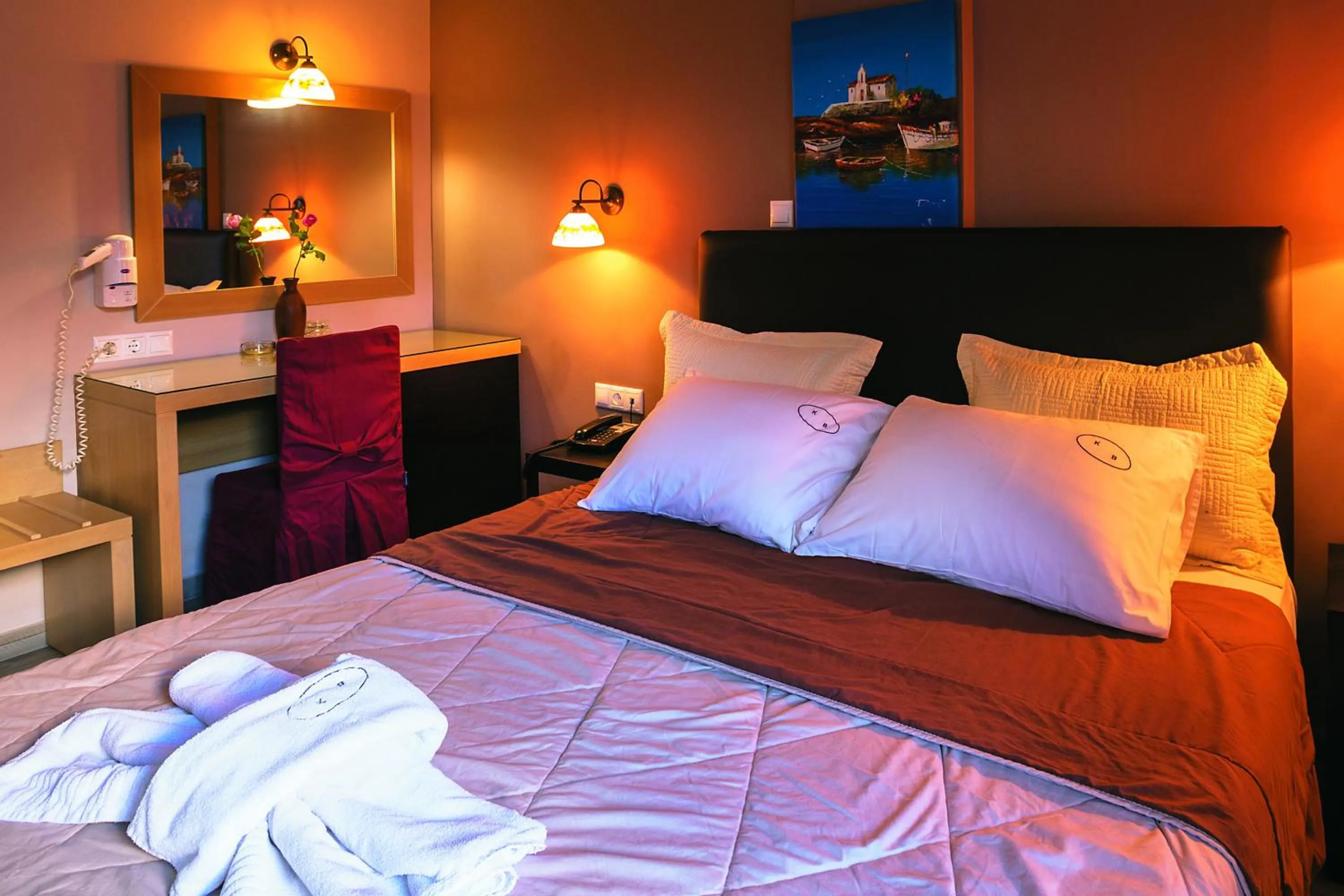 Bed in Kyparissia Beach Hotel