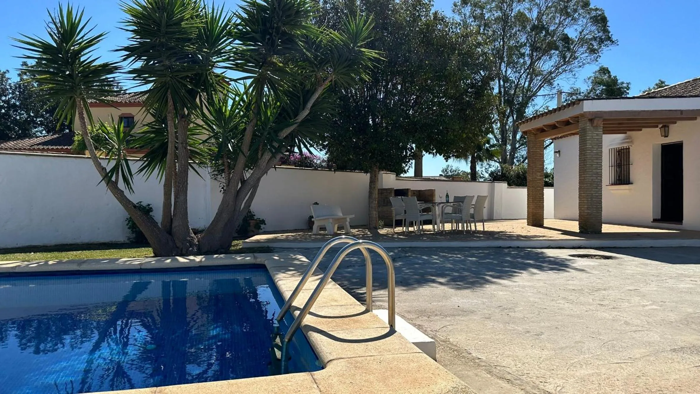 Pool view in Vivienda Rural Atlántico Sur & Familias