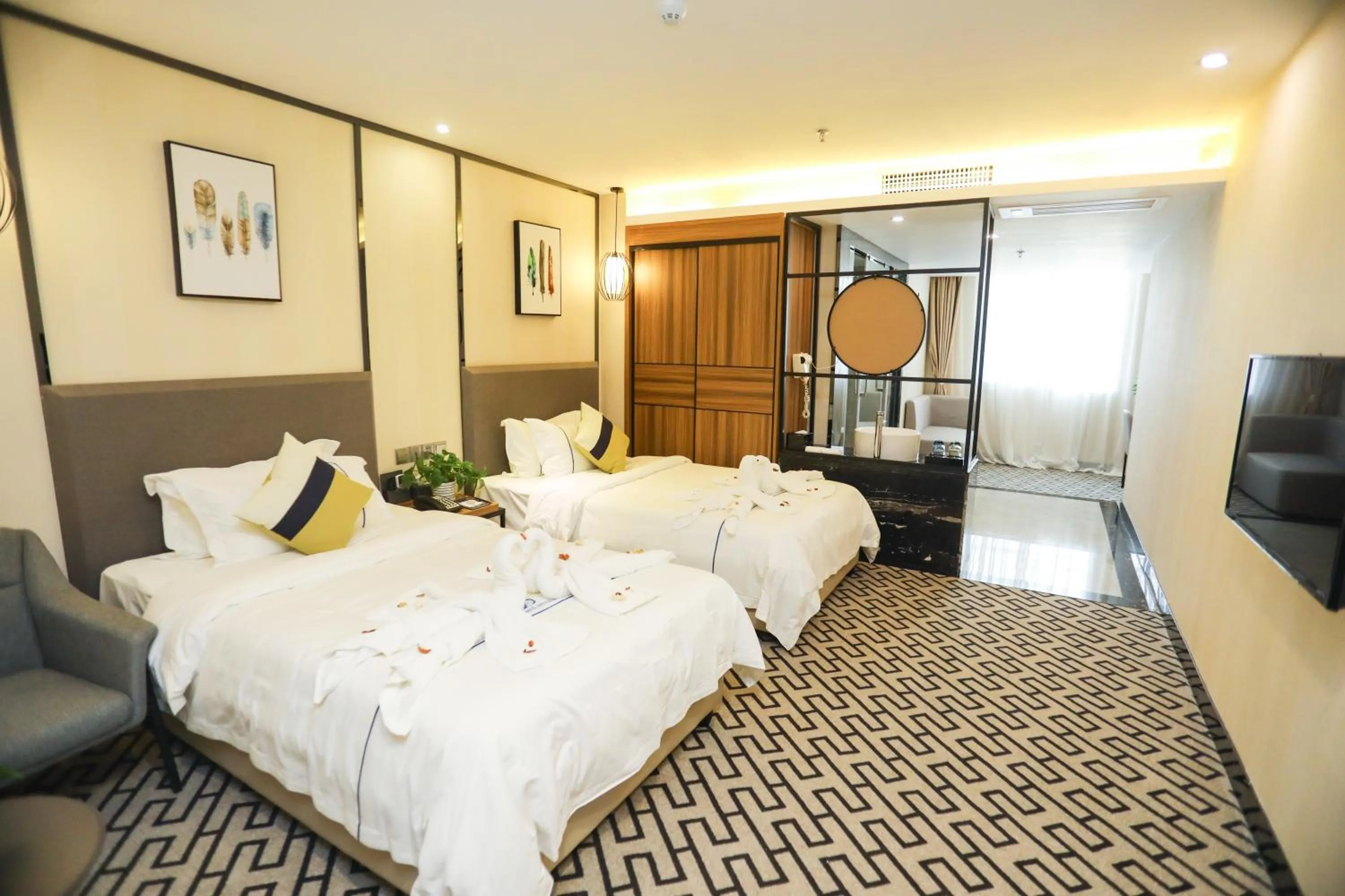 Bed in Guangzhou Homies Hotel