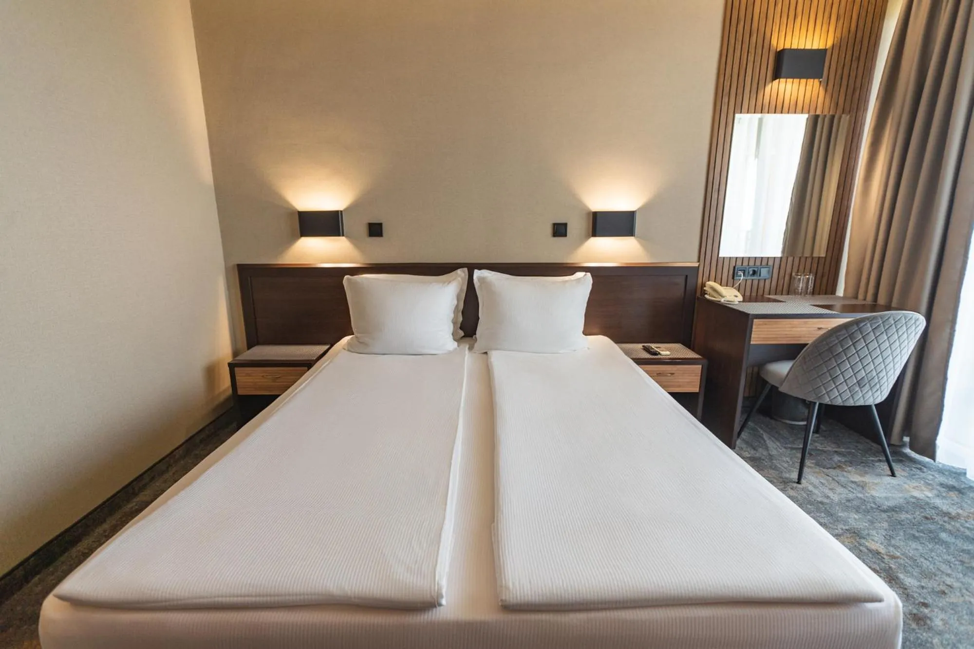 Bed in Kalithea Family Hotel