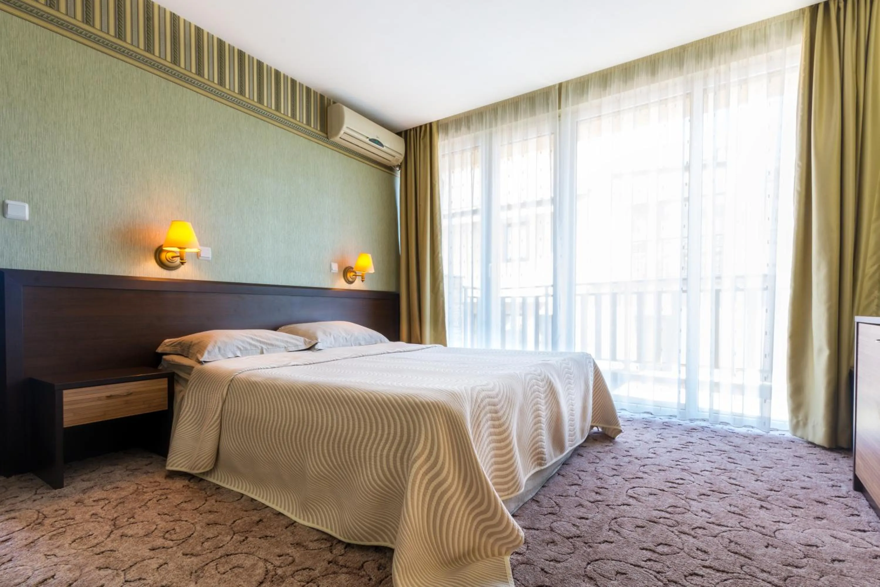 Bed in Kalithea Family Hotel