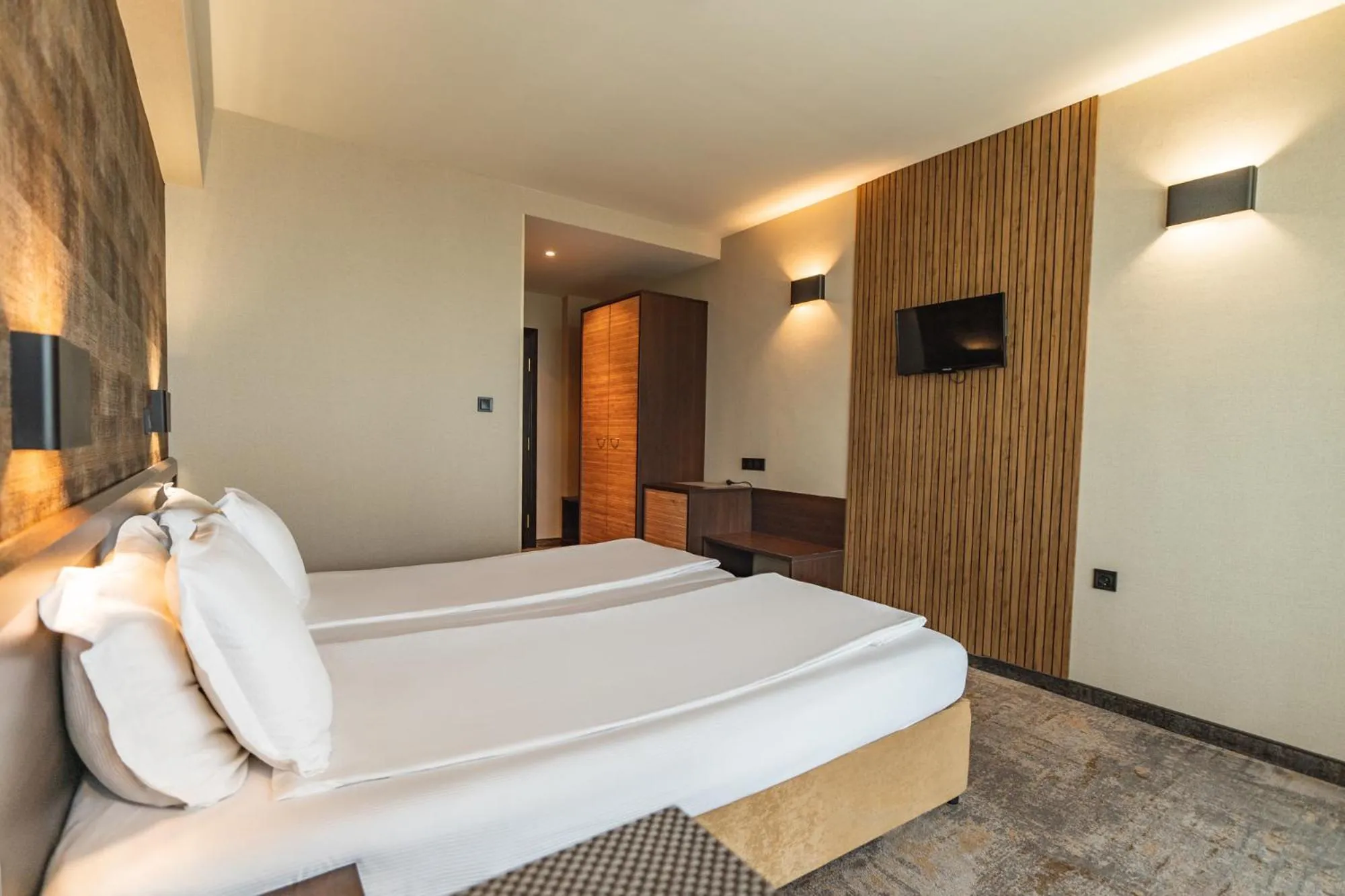 Bed in Kalithea Family Hotel