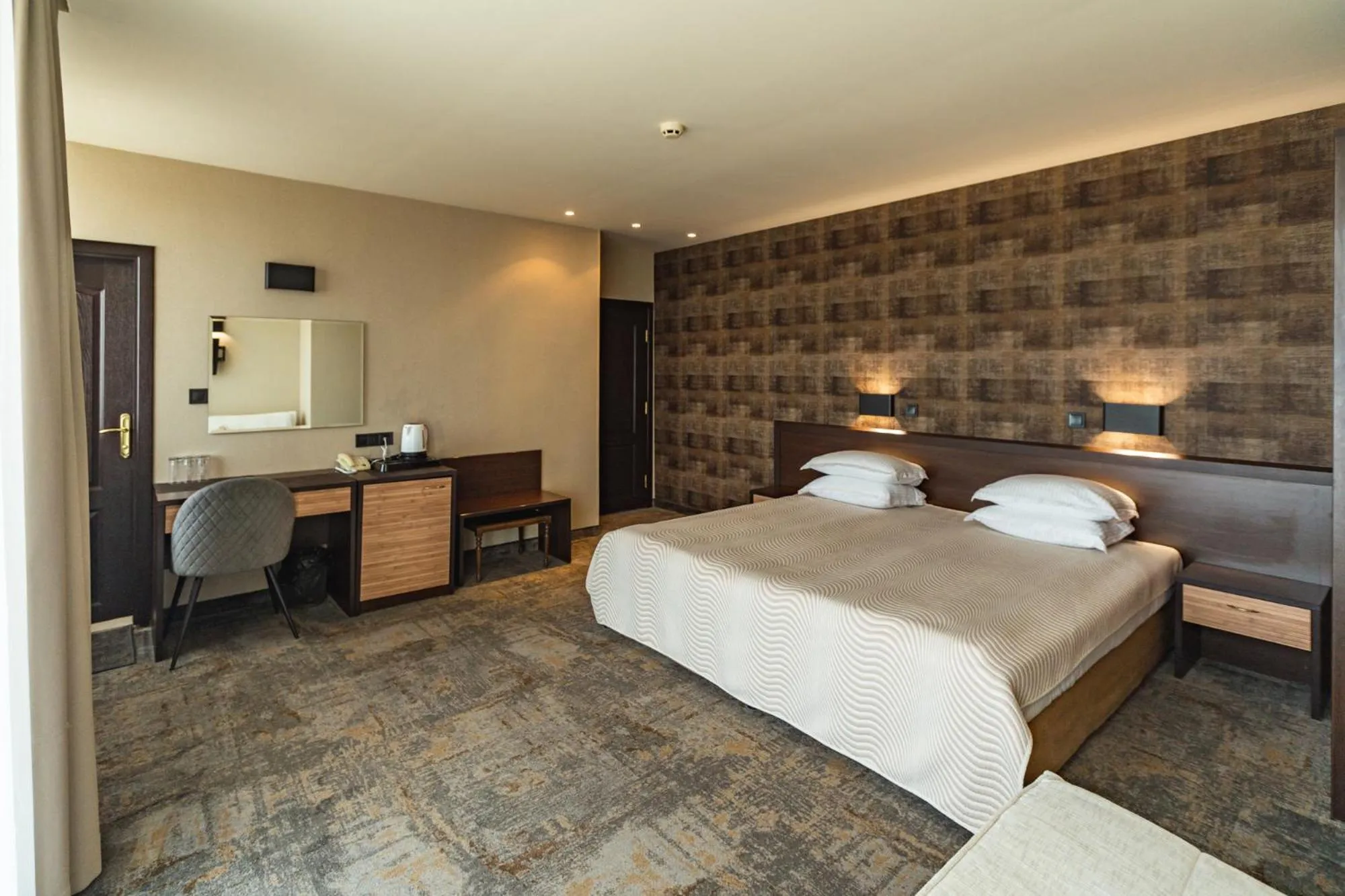 Bed in Kalithea Family Hotel