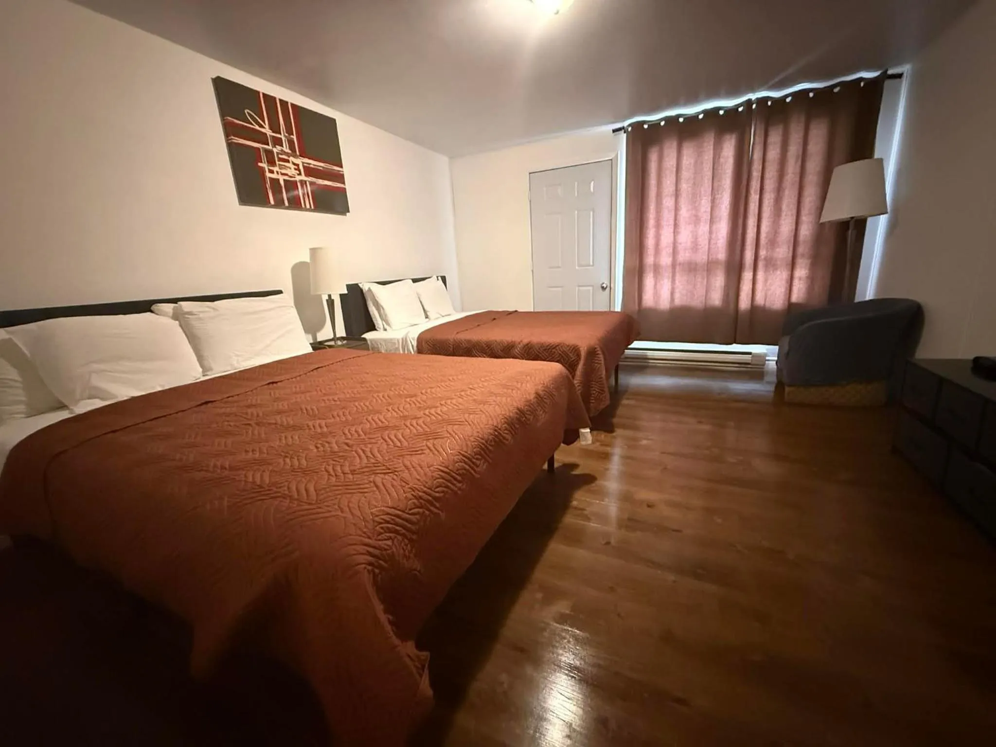 Bed in Motel Deblois