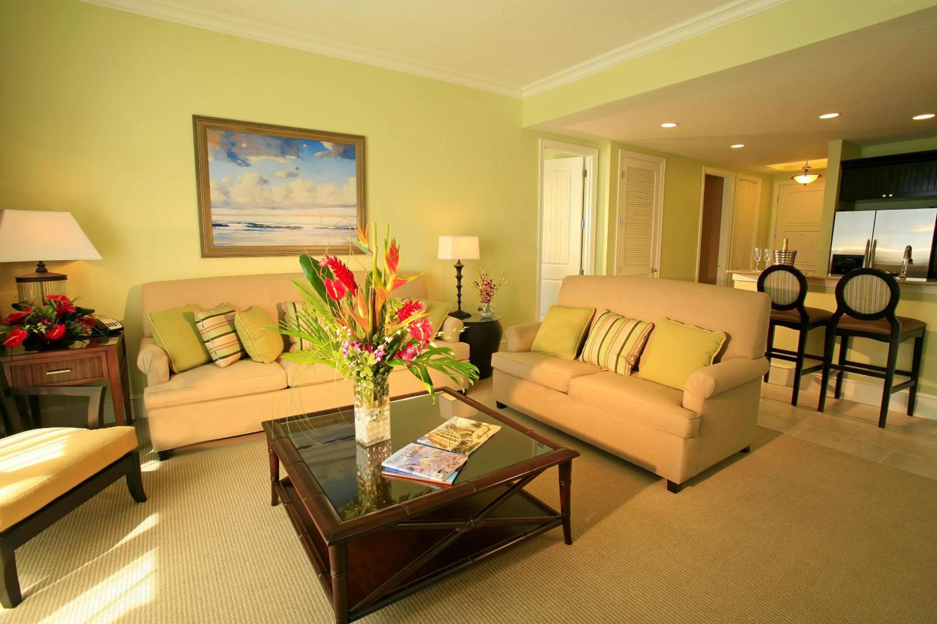 Living room in Sandpearl Resort Private Beach