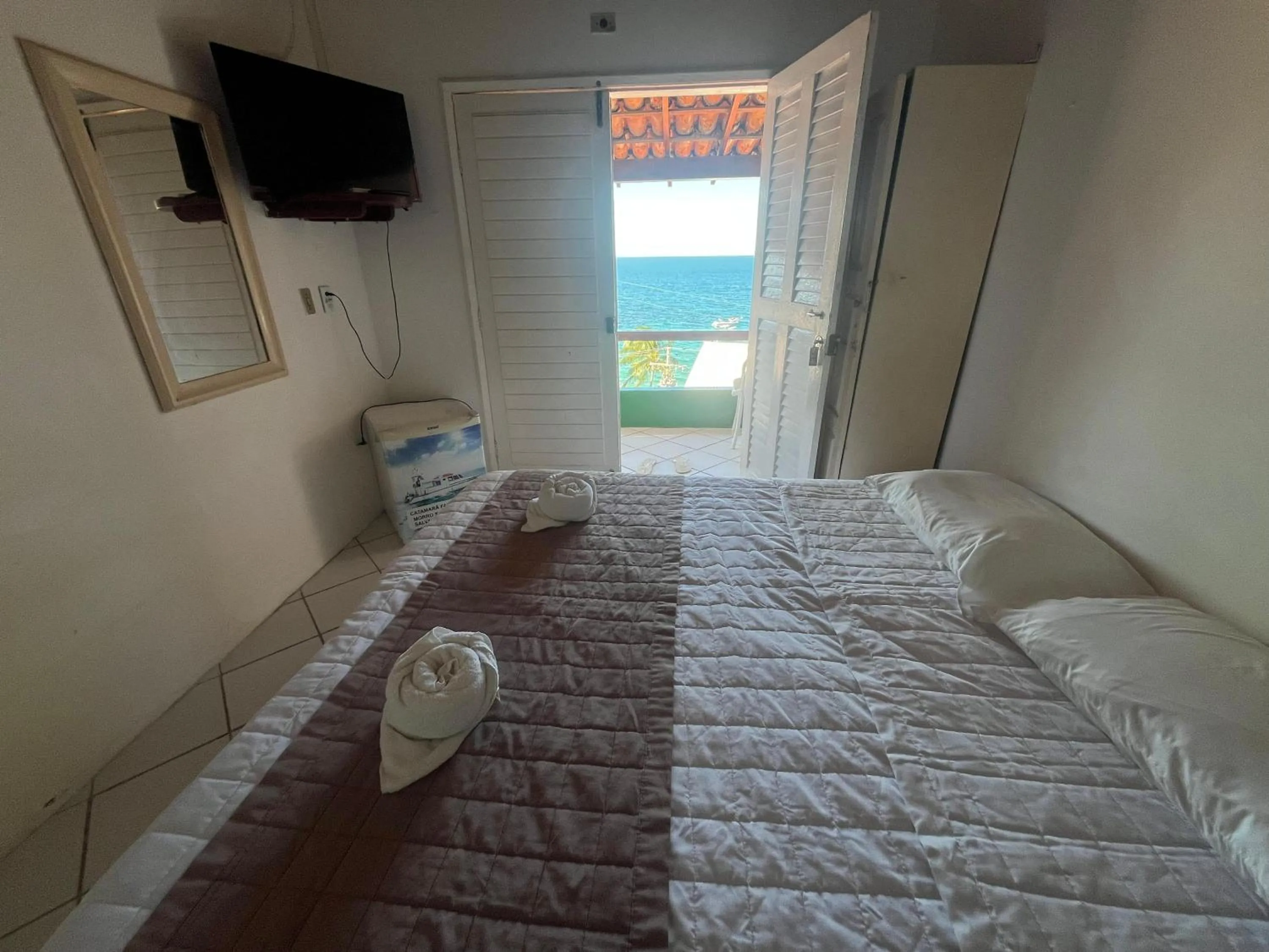 Bed in Pousada Farol do Morro