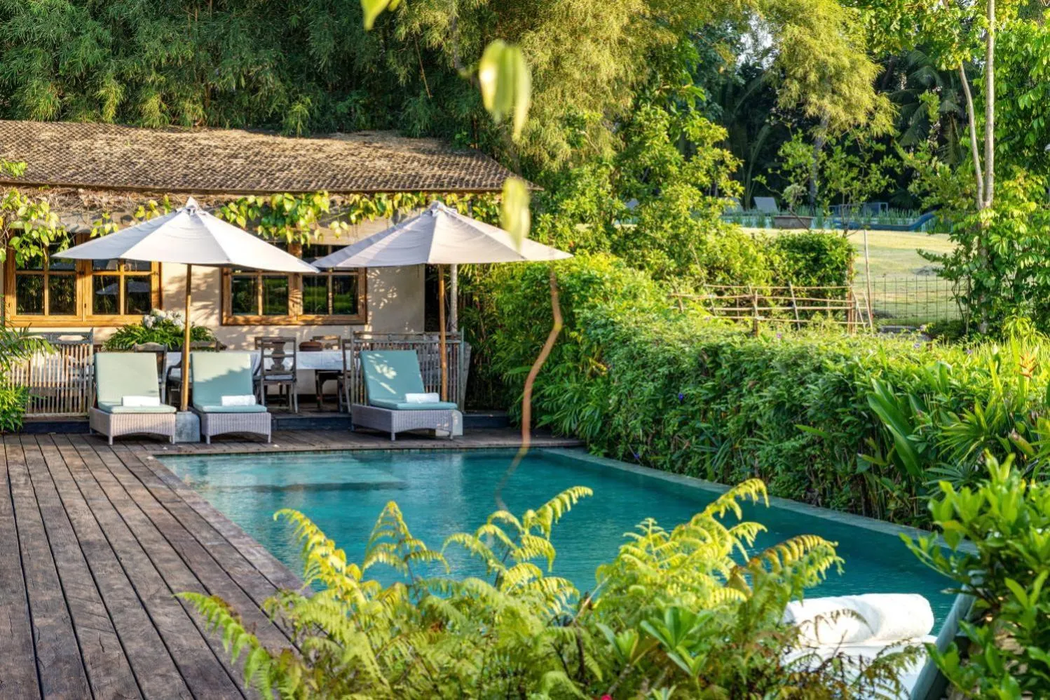 Pool view in Villa Artis