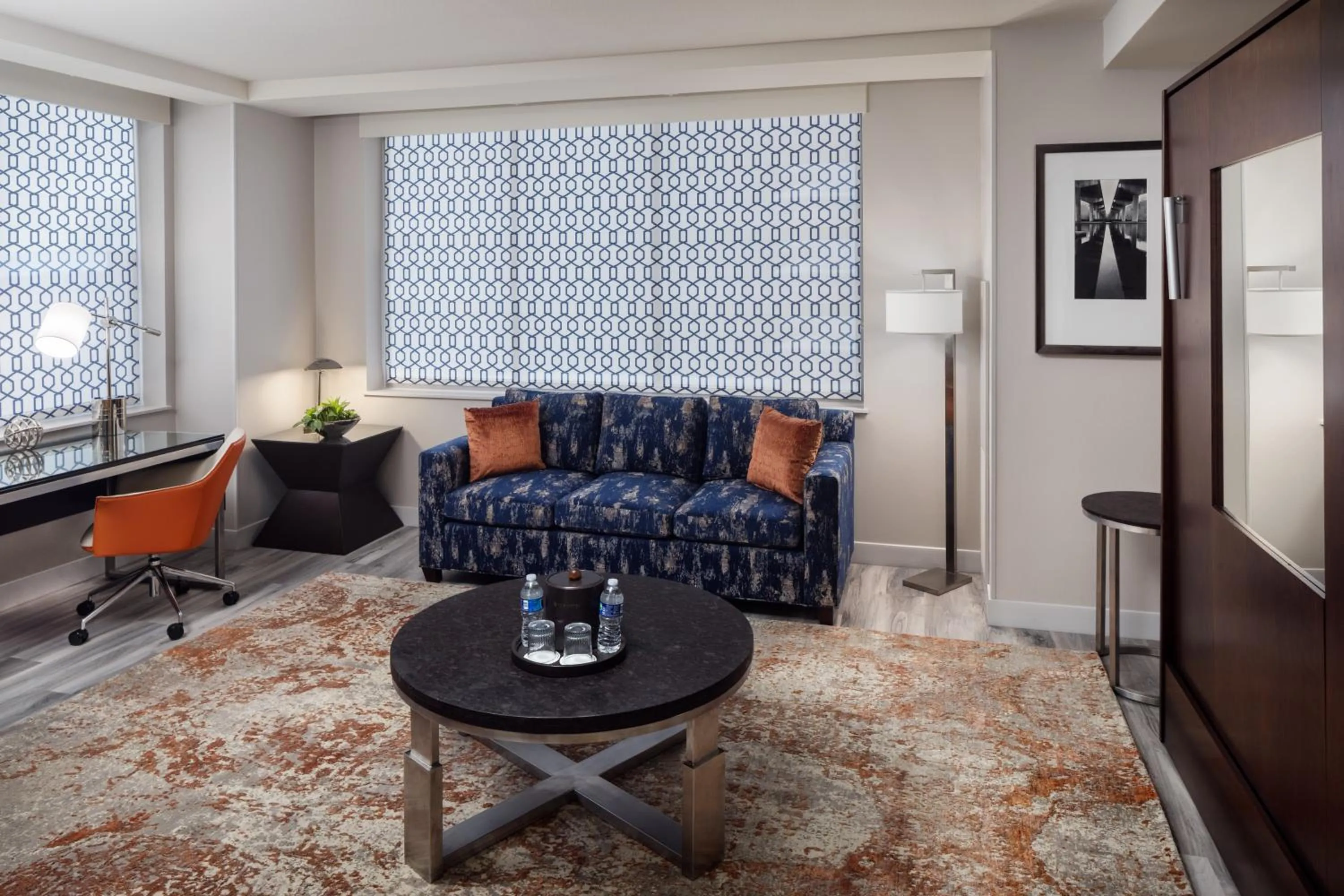 Seating area in The Hotel at Arundel Preserve