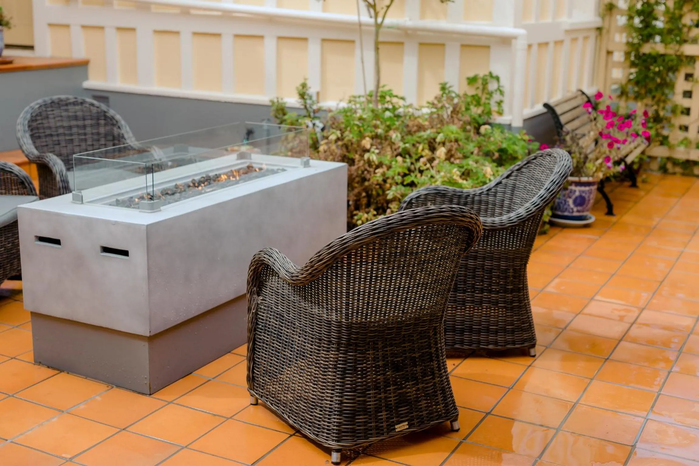 Seating area in Pen-y-bryn Lodge