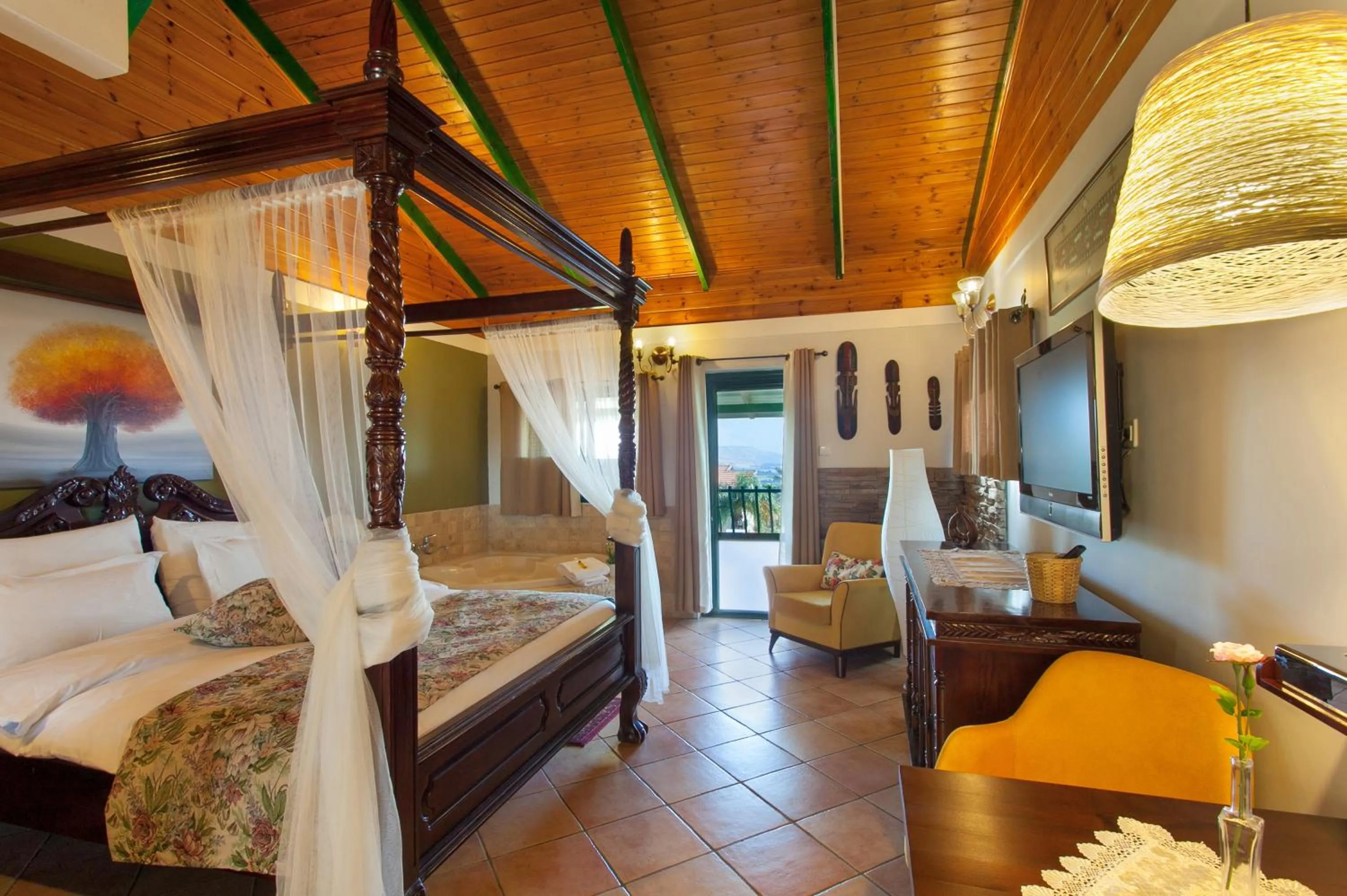 Bed in Out of Africa Resort
