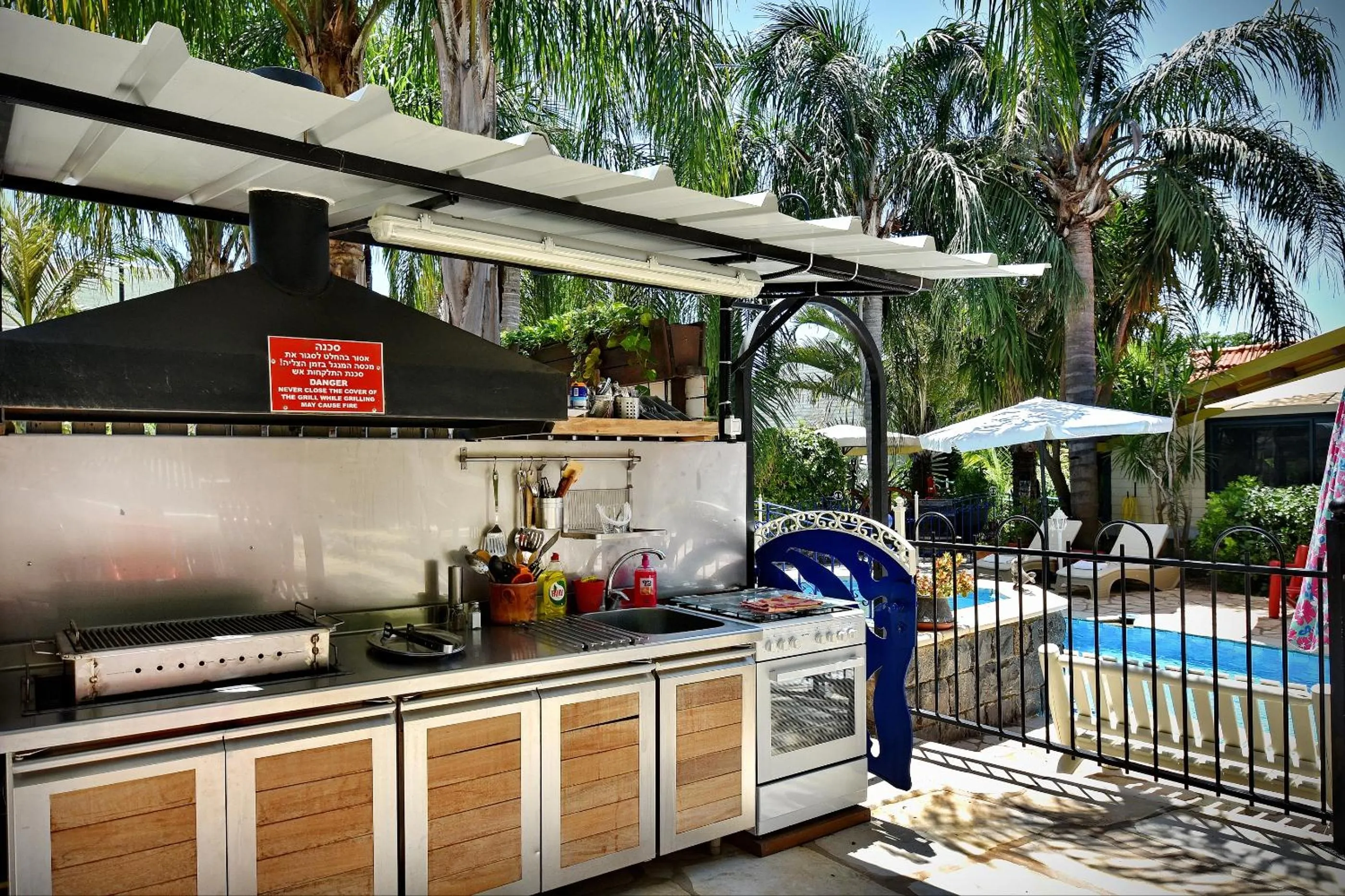 Communal kitchen in Out of Africa Resort