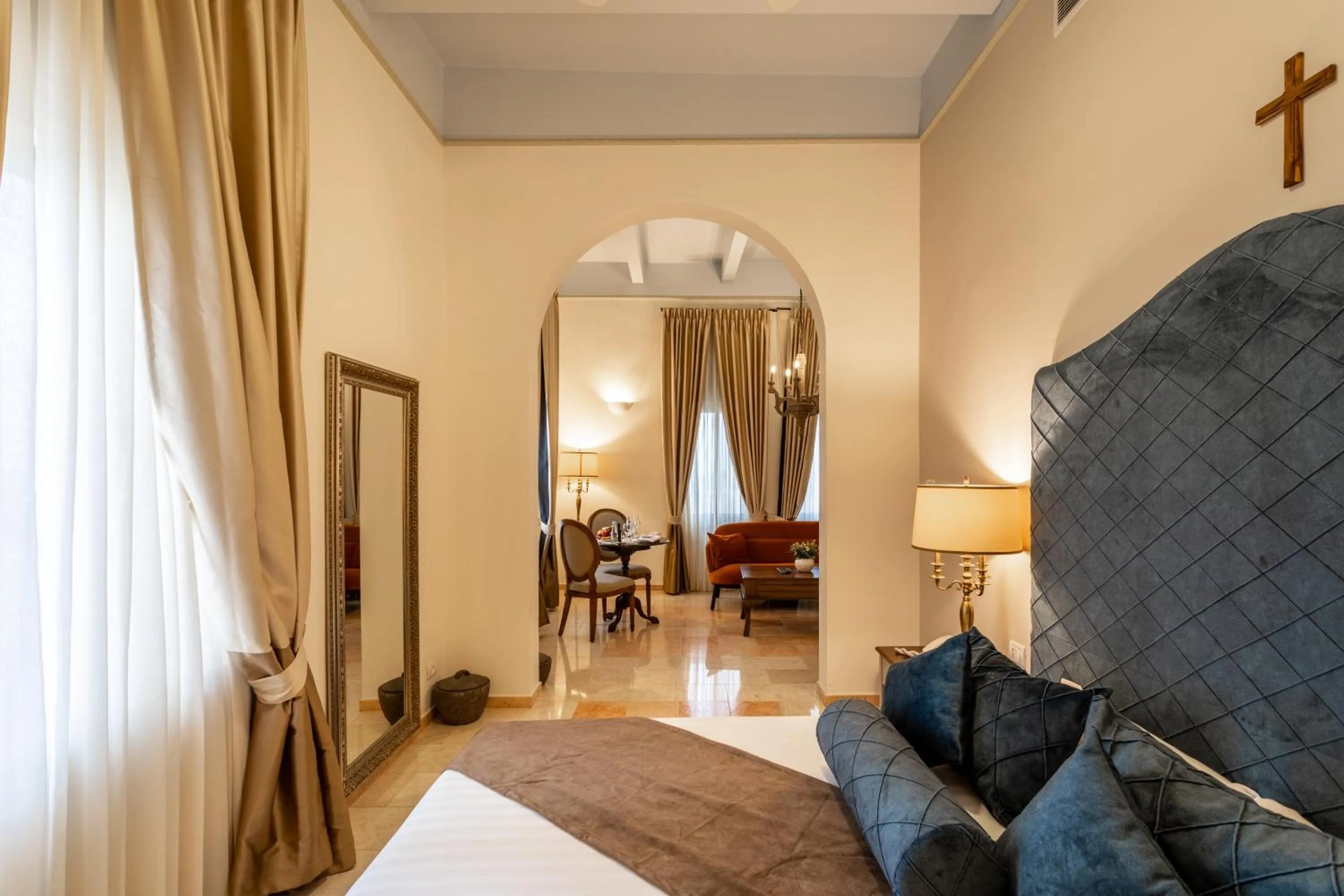 Living room, Bed in Notre Dame of Jerusalem Center