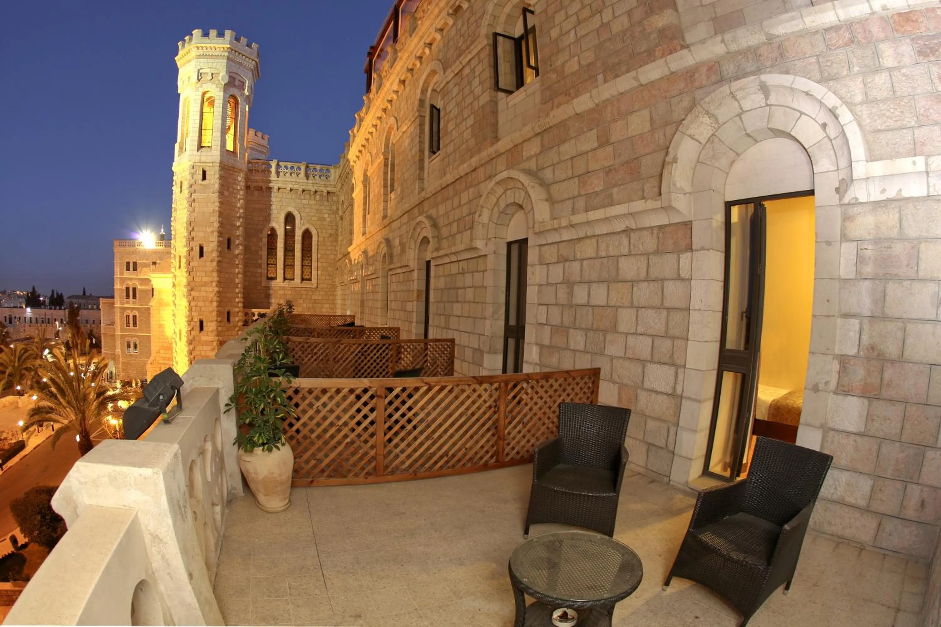 Twin Room with Terrace - single occupancy in Notre Dame of Jerusalem Center