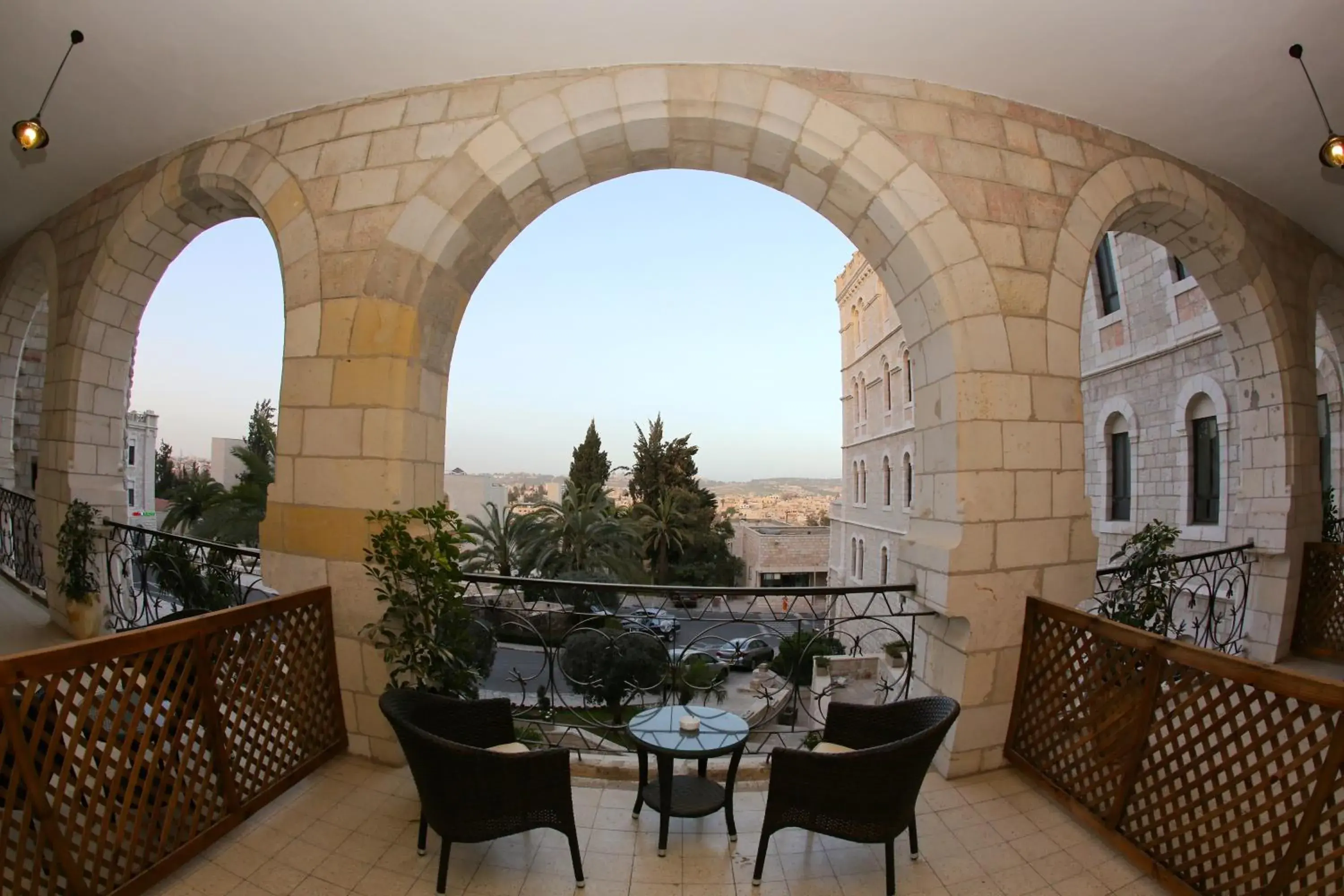 Twin Room with Balcony - single occupancy in Notre Dame of Jerusalem Center Twin Room with Balcony - single occupancy in Notre Dame of Jerusalem Center