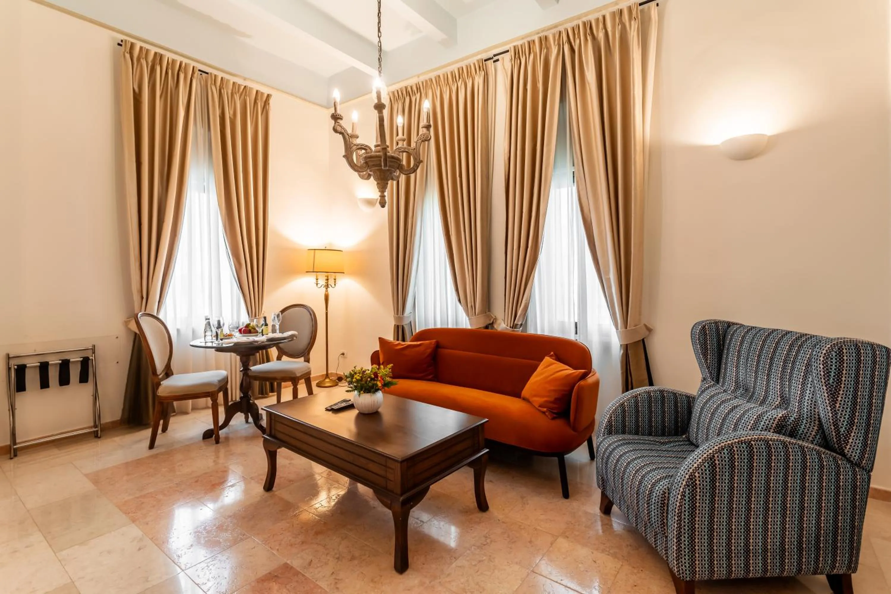 Living room in Notre Dame of Jerusalem Center