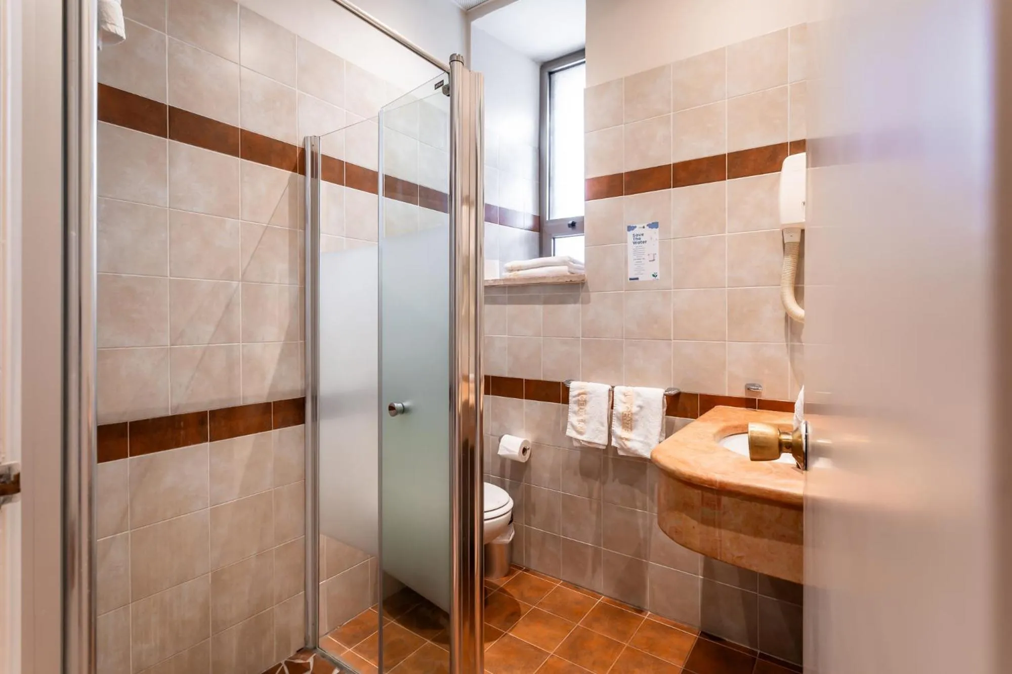 Shower in Notre Dame of Jerusalem Center