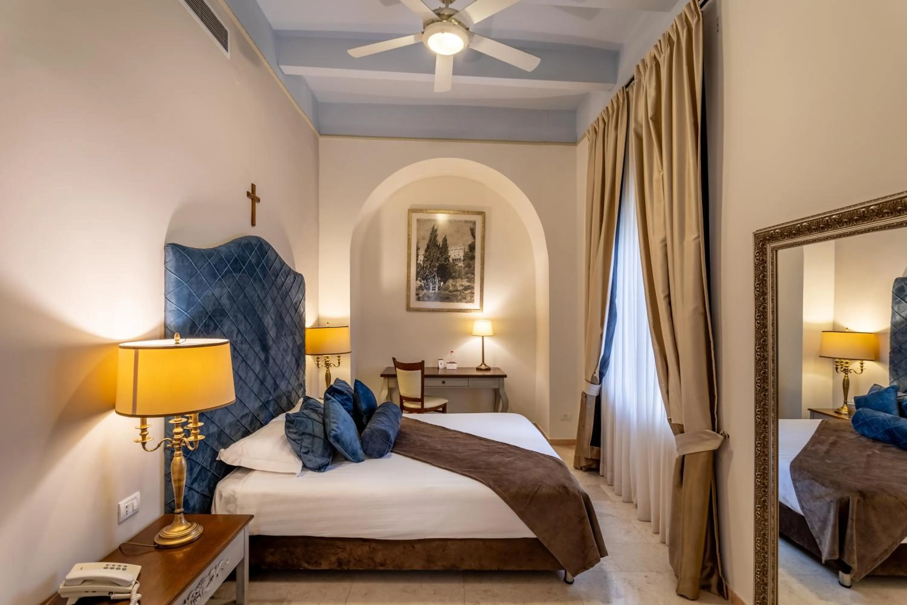 Bed in Notre Dame of Jerusalem Center