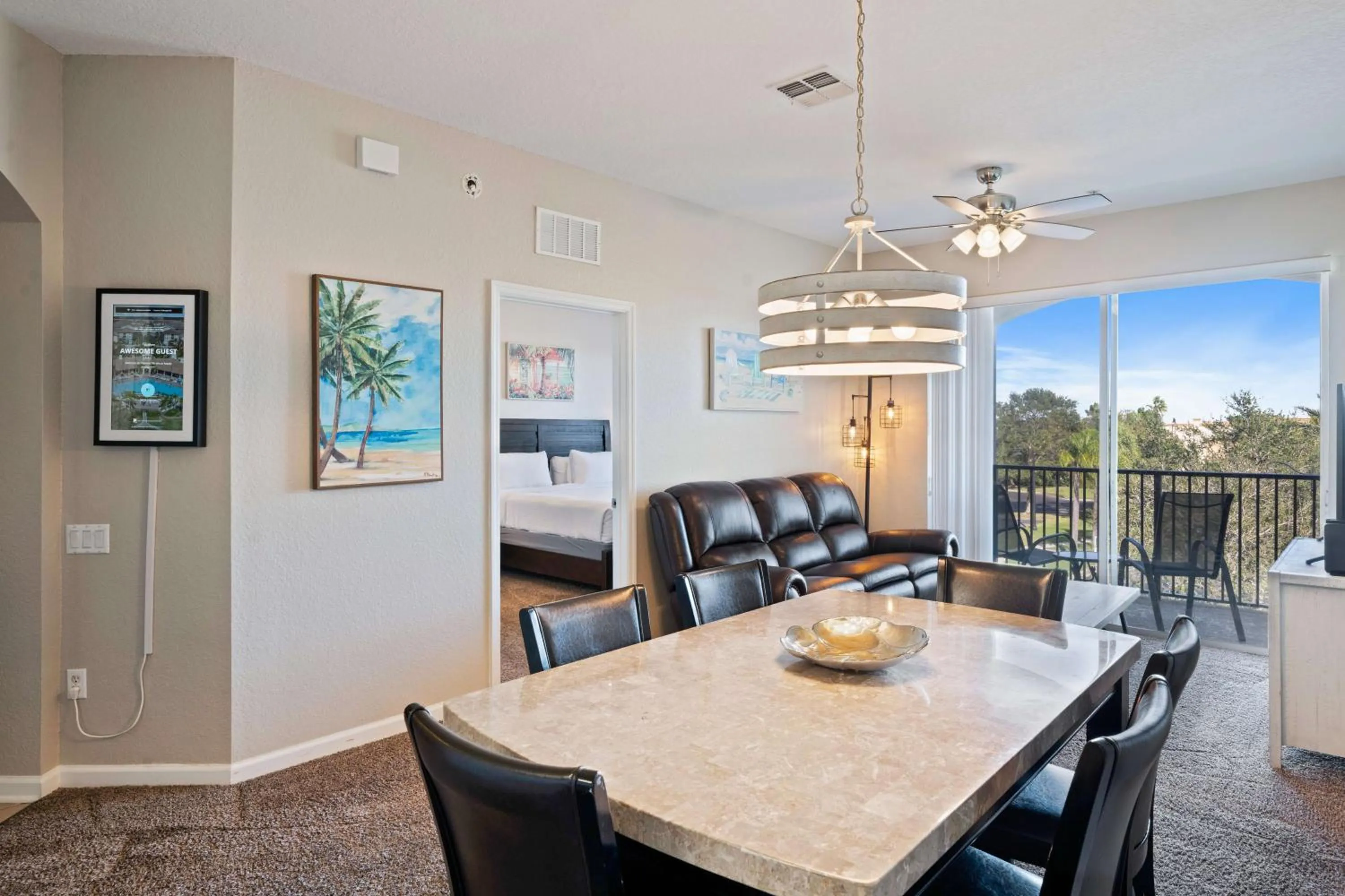 Living room in Orlando Resort Rentals at Universal Boulevard